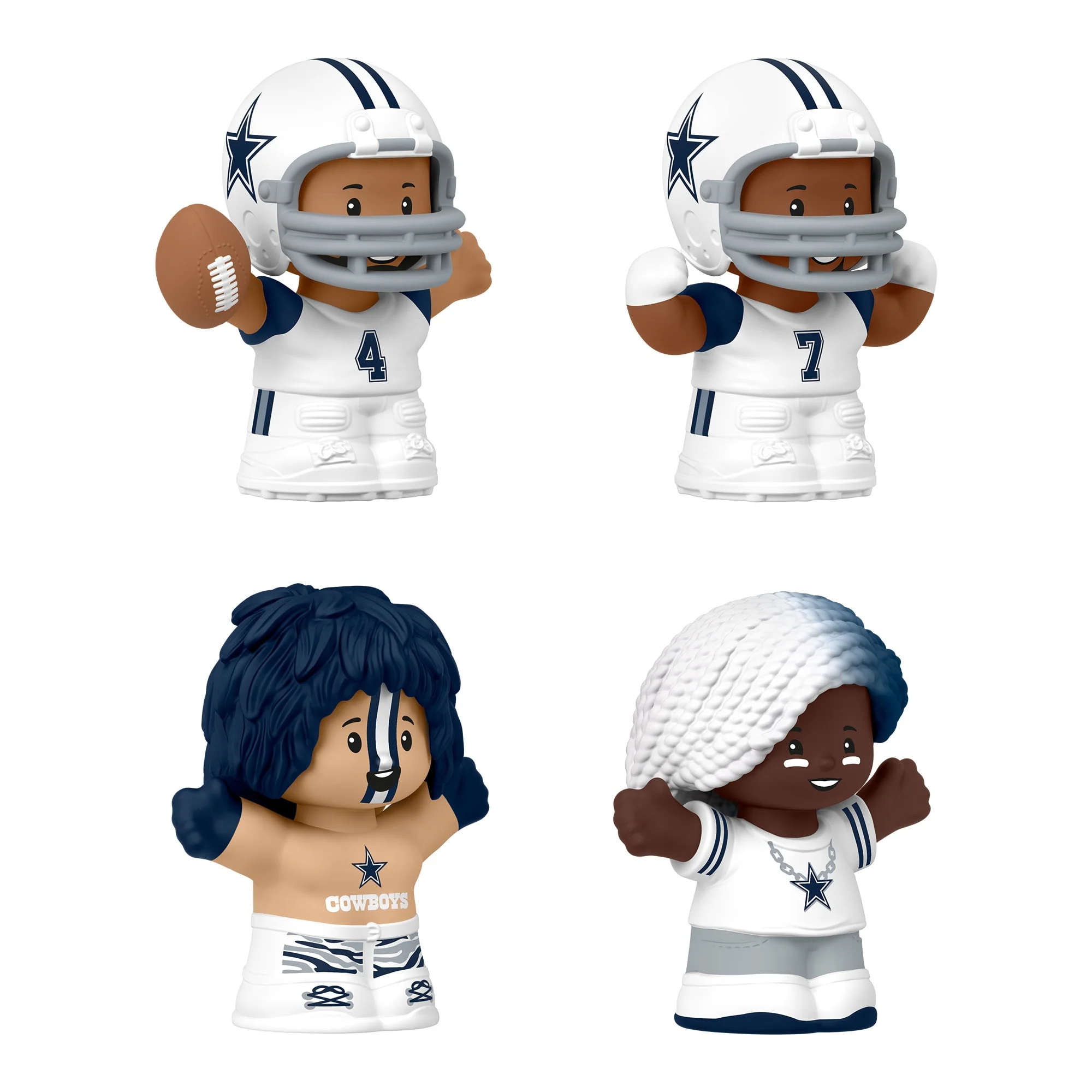 Mattel Creations Little People Collector Dallas Cowboys Alternate Jersey Figure Set