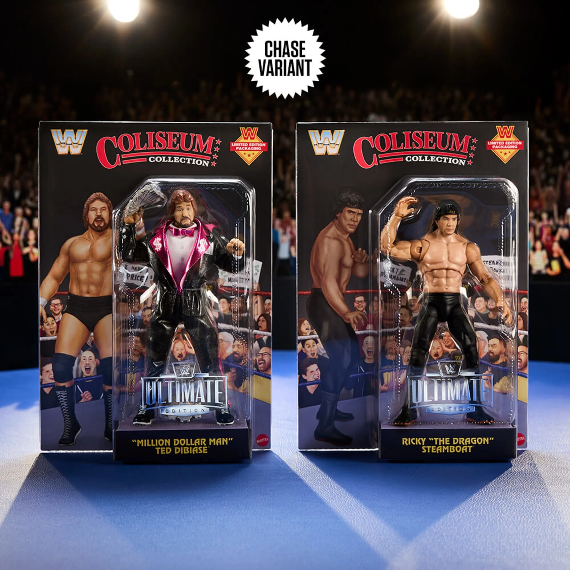 Mattel Creations WWE Ultimate Edition Coliseum Collection “Million Dollar Man” Ted DiBiase and Ricky “The Dragon” Steamboat 2-Pack