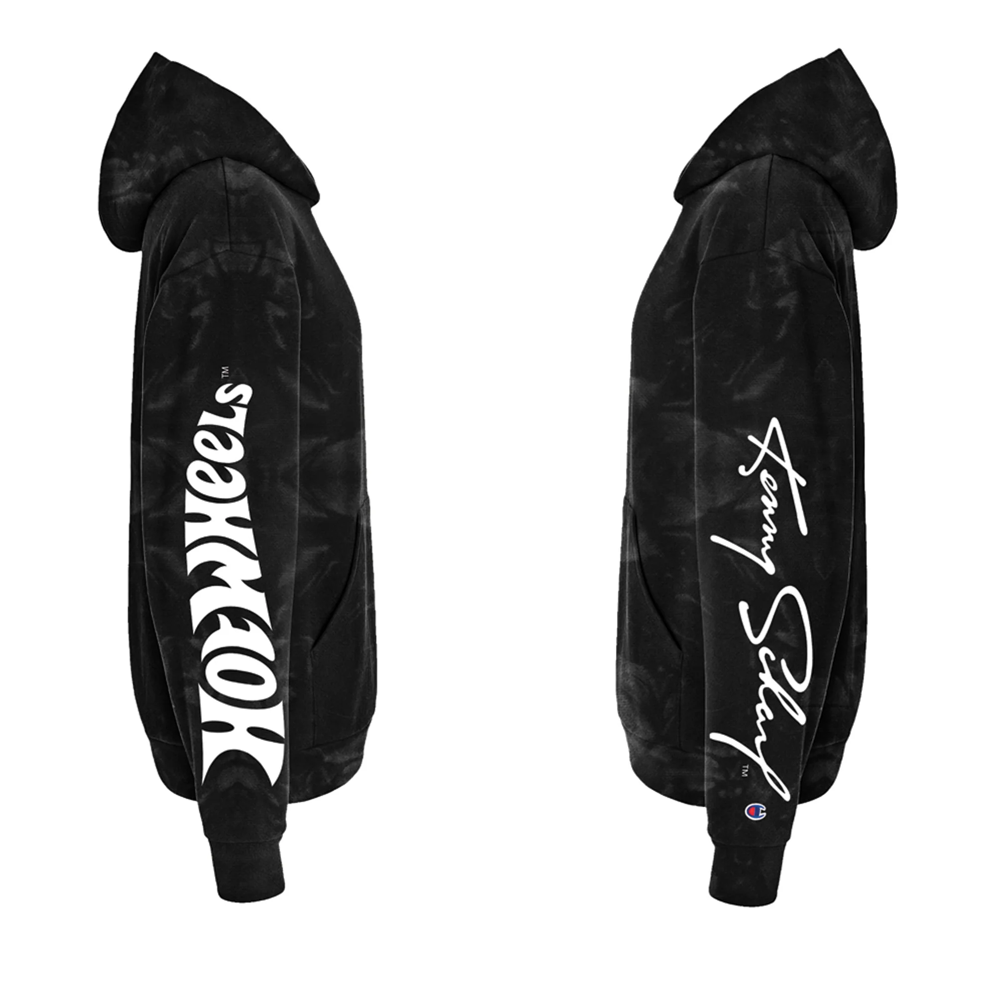Mattel Creations Hot Wheels x Kenny Scharf Black Tie Dye Hoodie