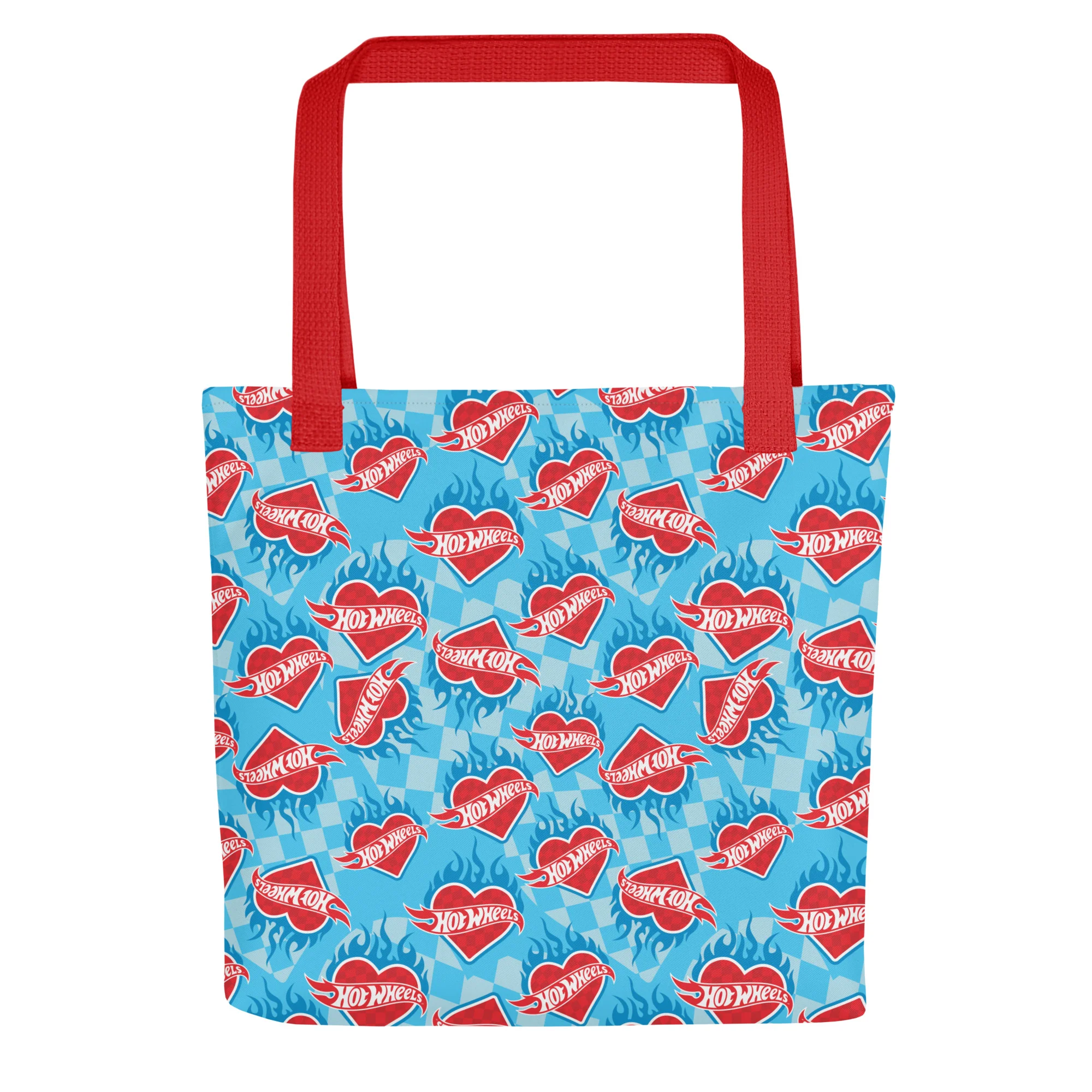 Mattel Creations Hot Wheels Heart with Flame Tote Bag