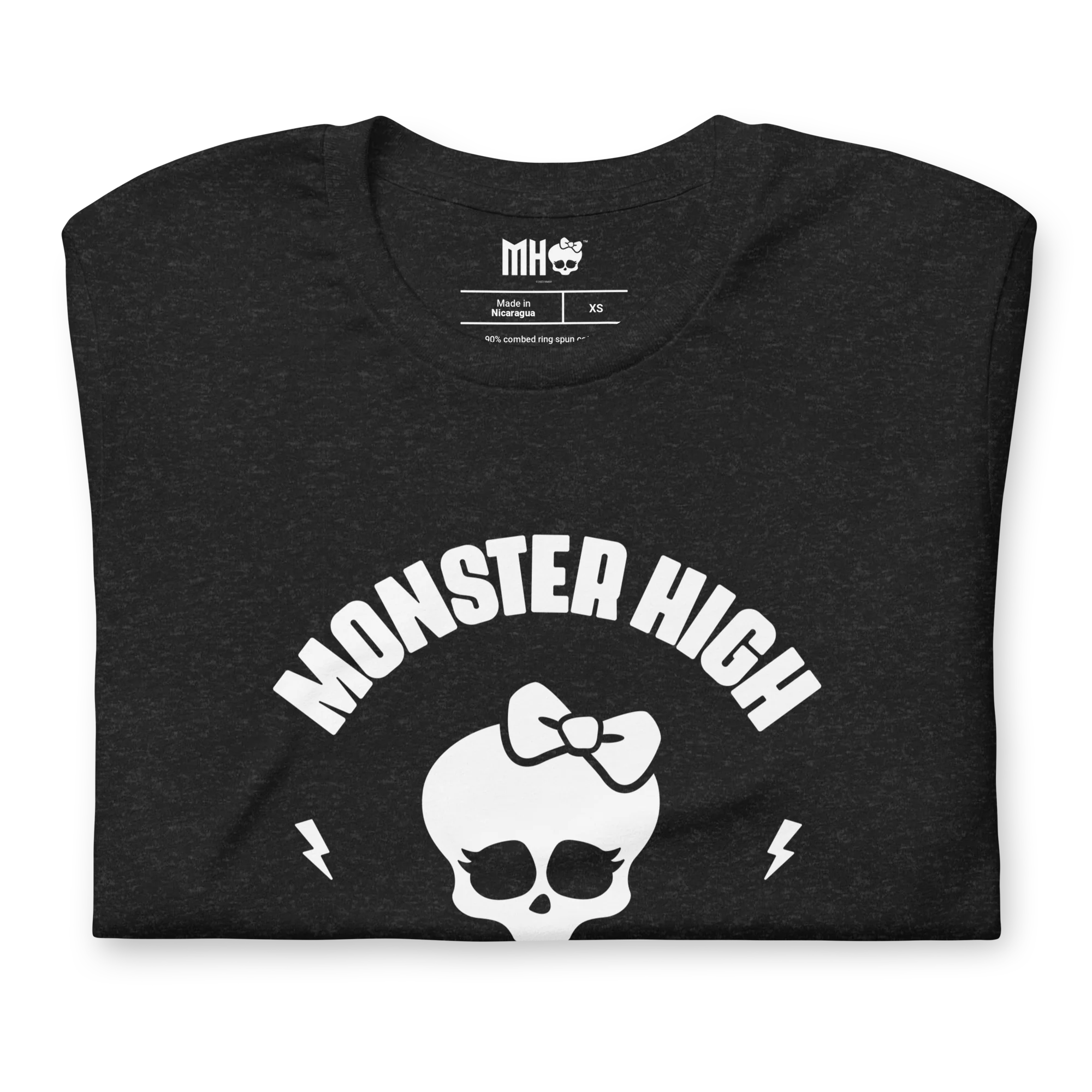 Mattel Creations Monster High Fang Club Short Sleeve T-Shirt in Black Heather