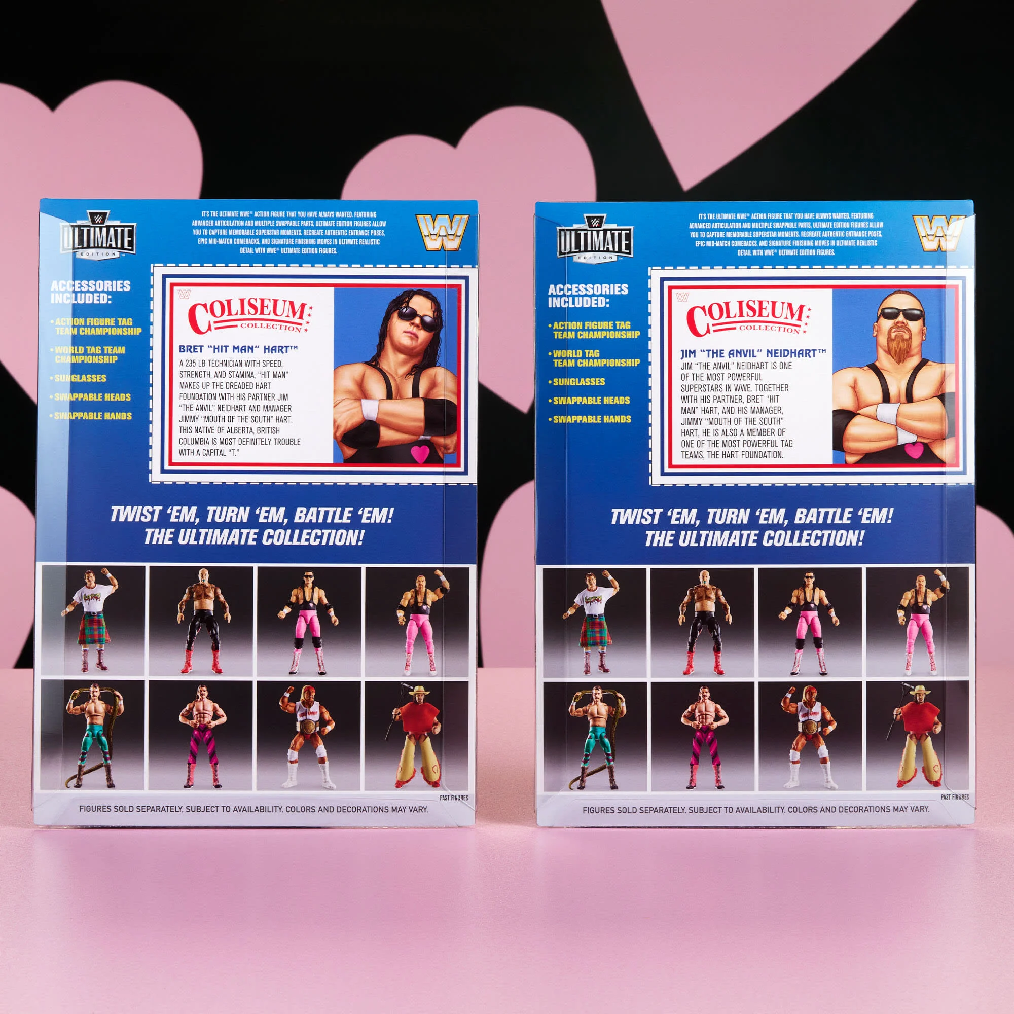 Mattel Creations WWE Coliseum Collection Hart Foundation Action Figure 2-Pack