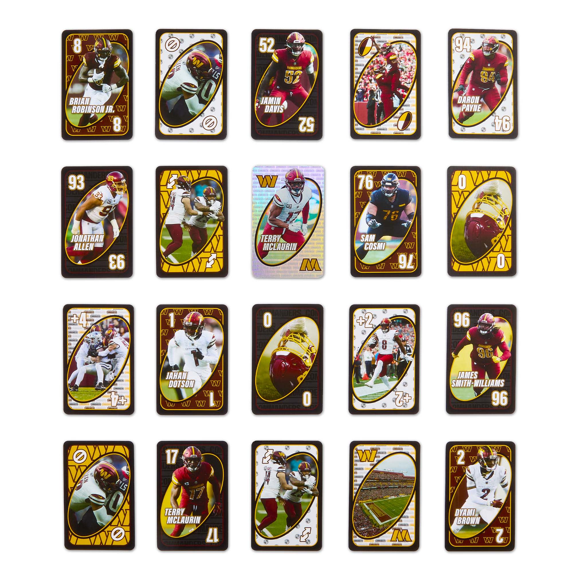 Mattel Creations UNO Fandom NFL Washington Commanders Game Deck