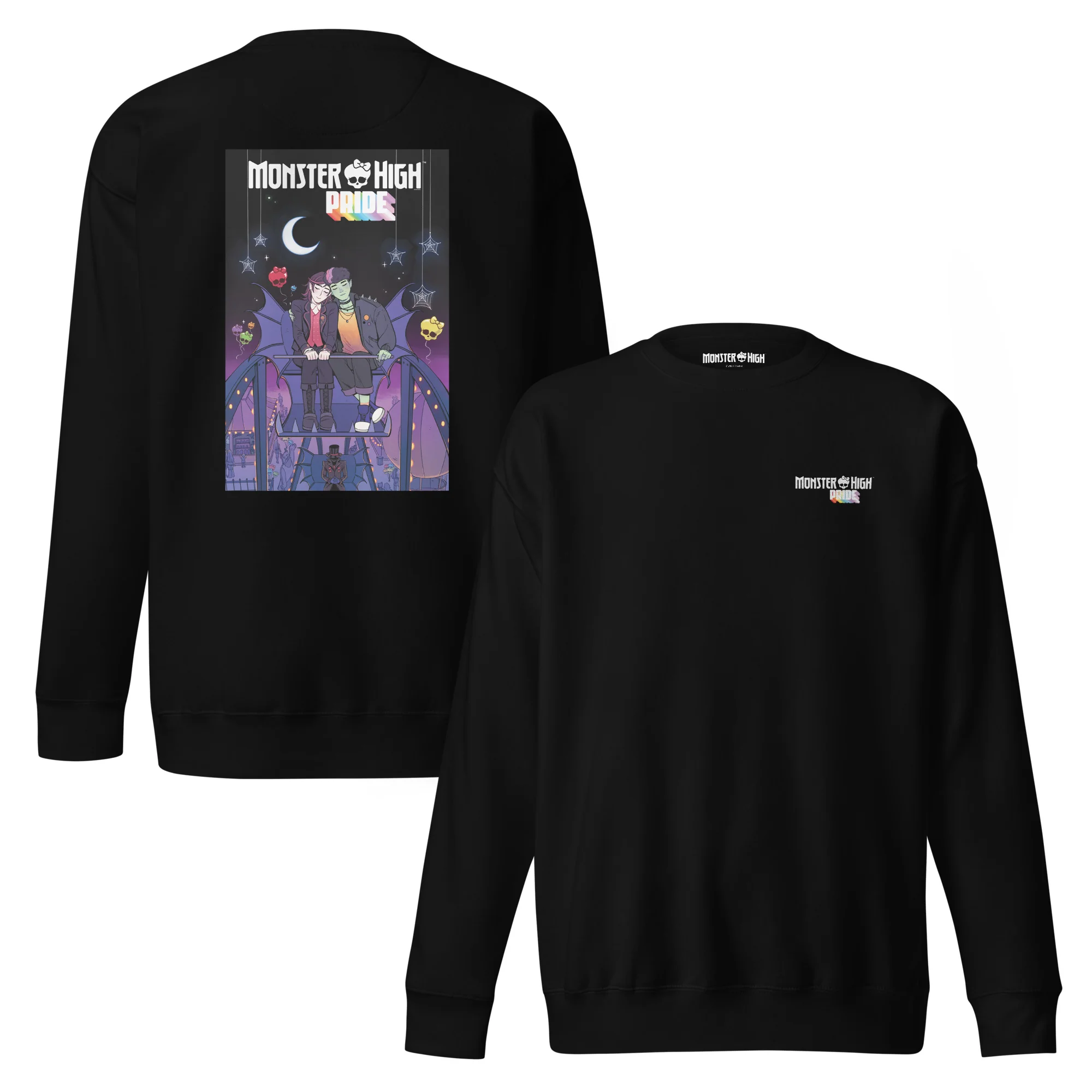 Mattel Creations Monster High Pride Kieran & Spelldon Black Sweatshirt
