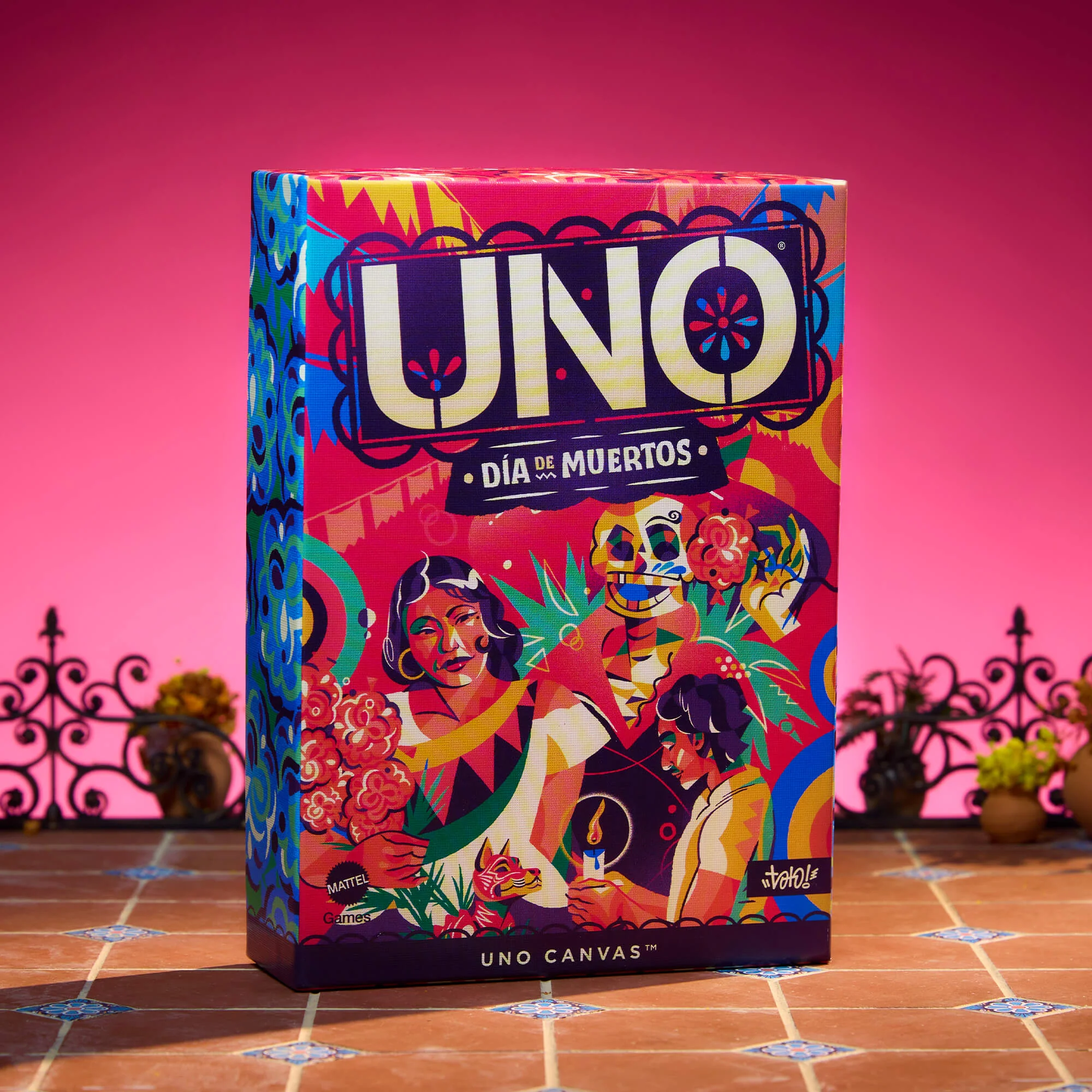Mattel Creations UNO Canvas Día de Muertos Card Game