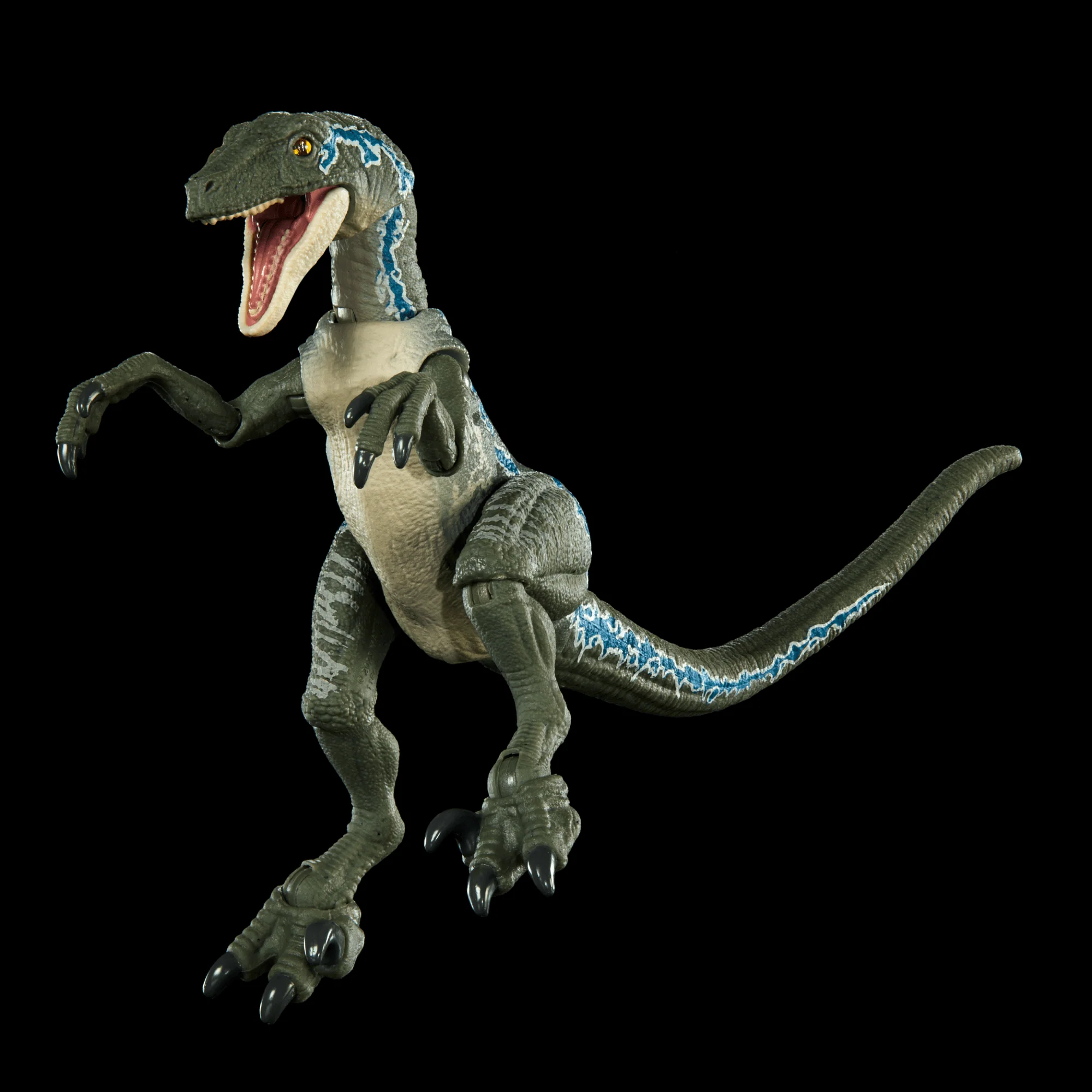 Mattel Creations Jurassic World Hammond Collection Velociraptor Blue Dinosaur Figure