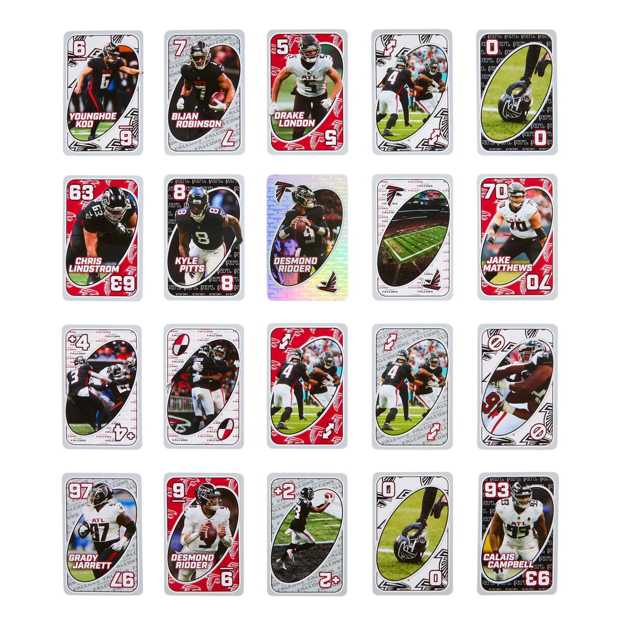 Mattel Creations UNO Fandom NFL Atlanta Falcons Game Deck