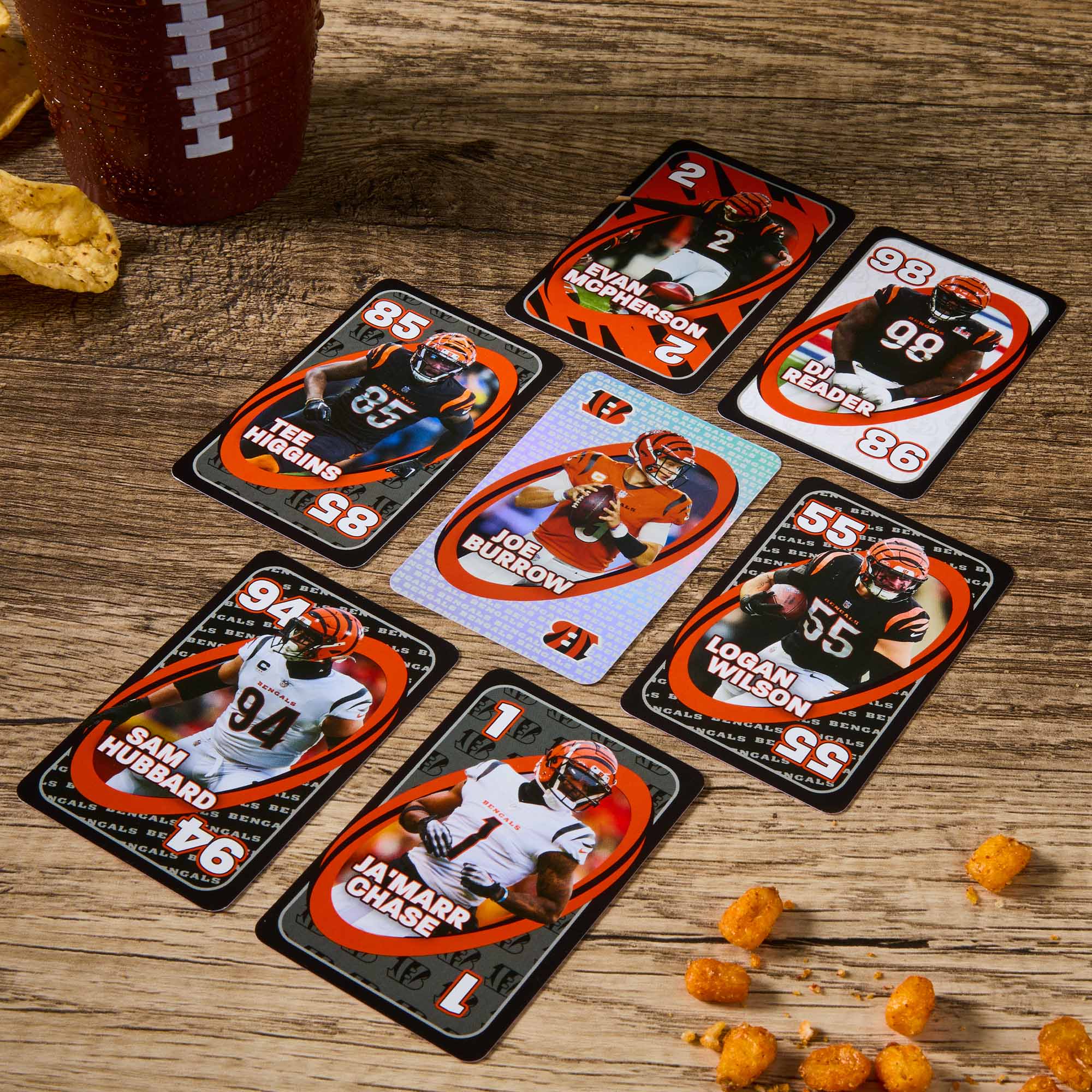 Mattel Creations UNO Fandom NFL Cincinnati Bengals Game Deck