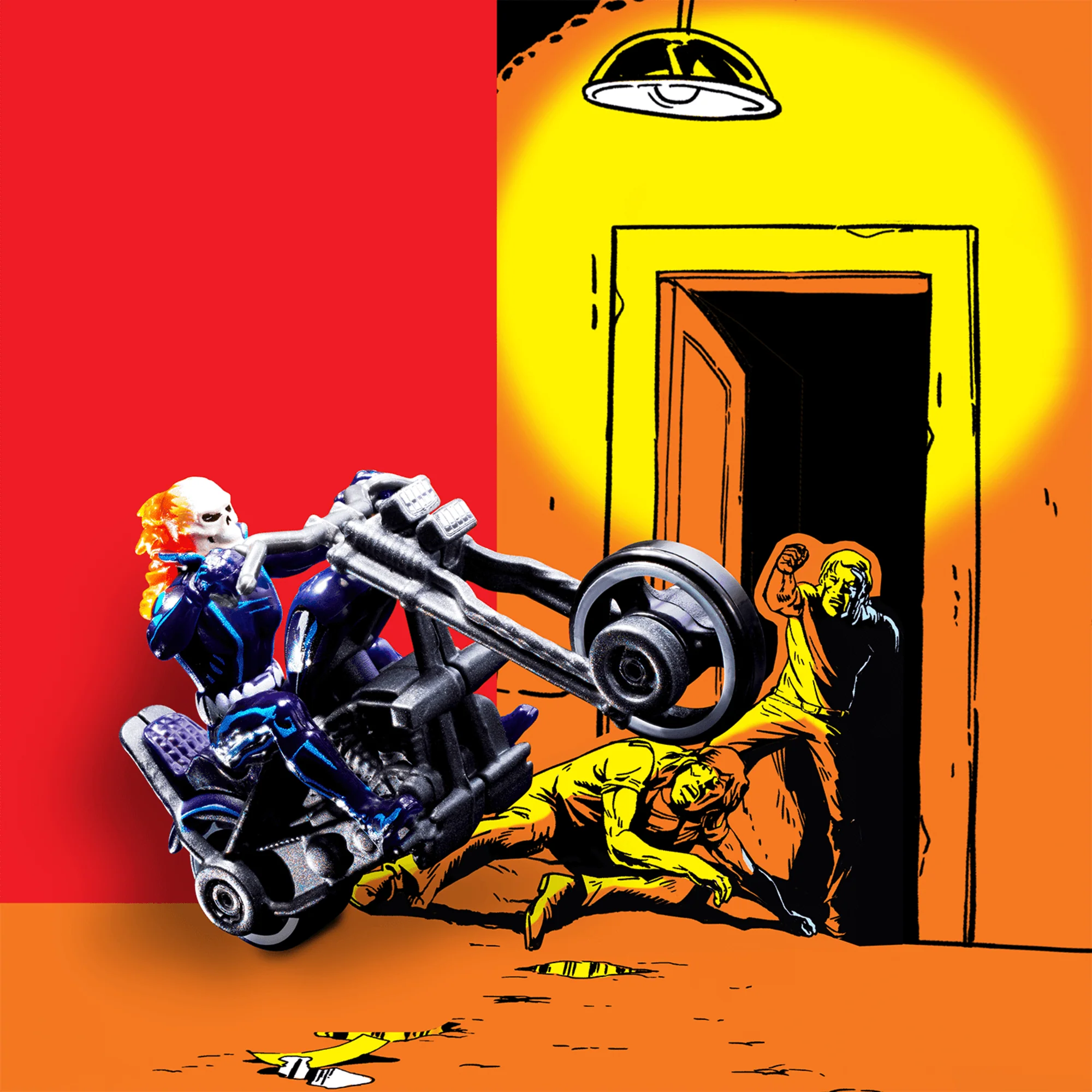 Mattel Creations Hot Wheels MARVEL Ghost Rider Motorcycle & Figure Collectible
