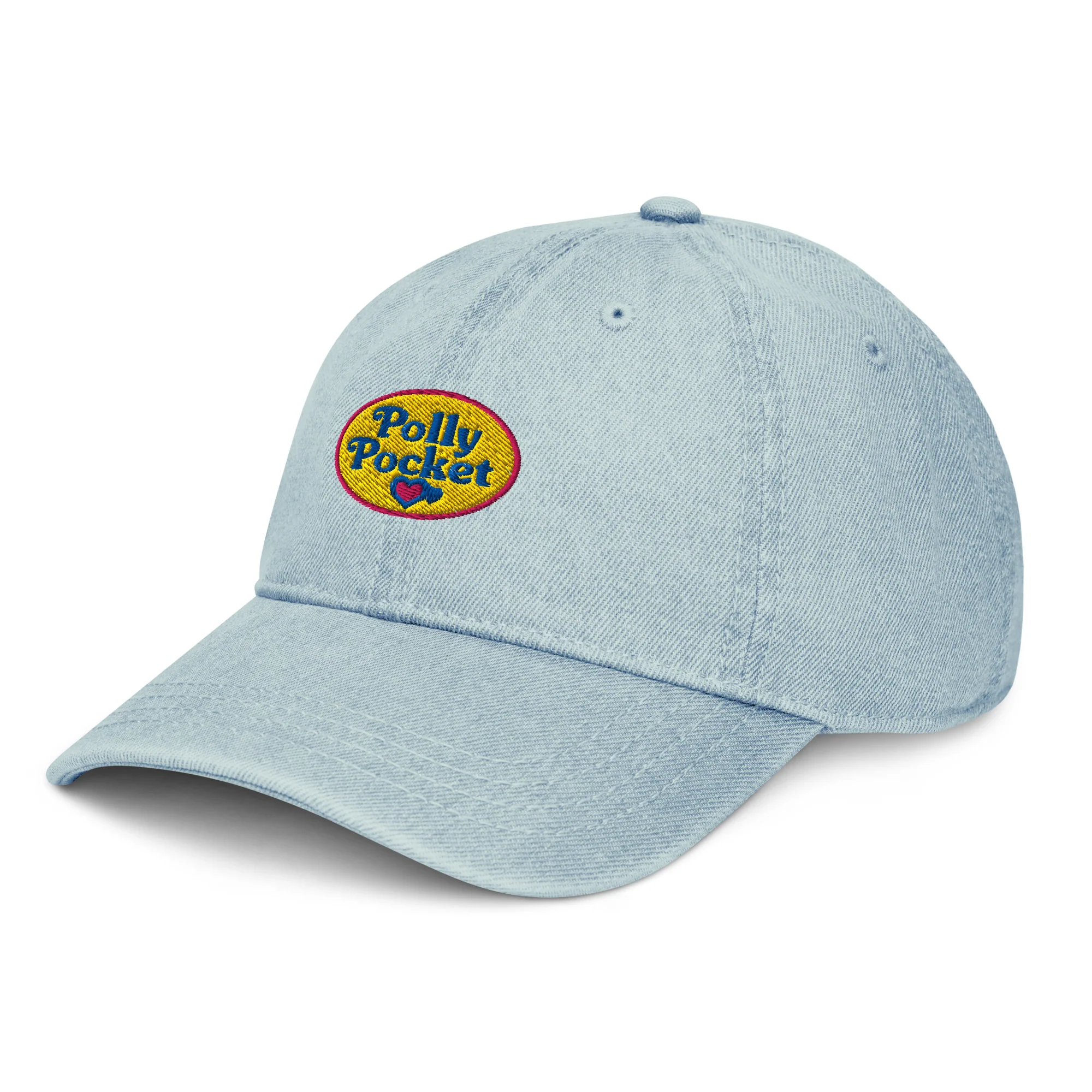 Mattel Creations Polly Pocket Logo Light Blue Denim Hat