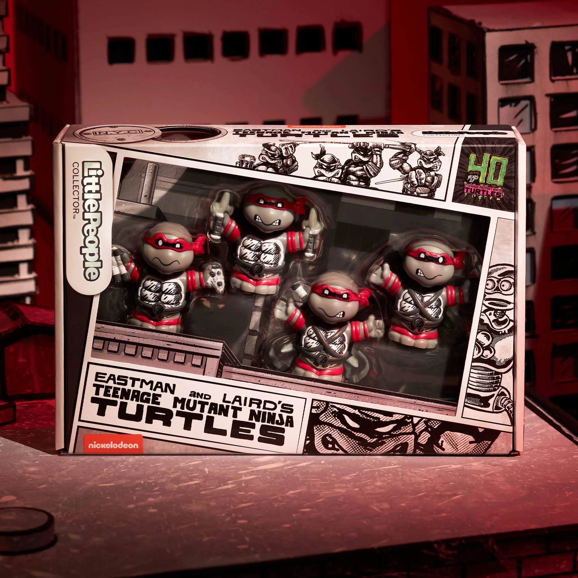 Mattel Creations Little People Collector Teenage Mutant Ninja Turtles: Origins Special Edition Figure Set