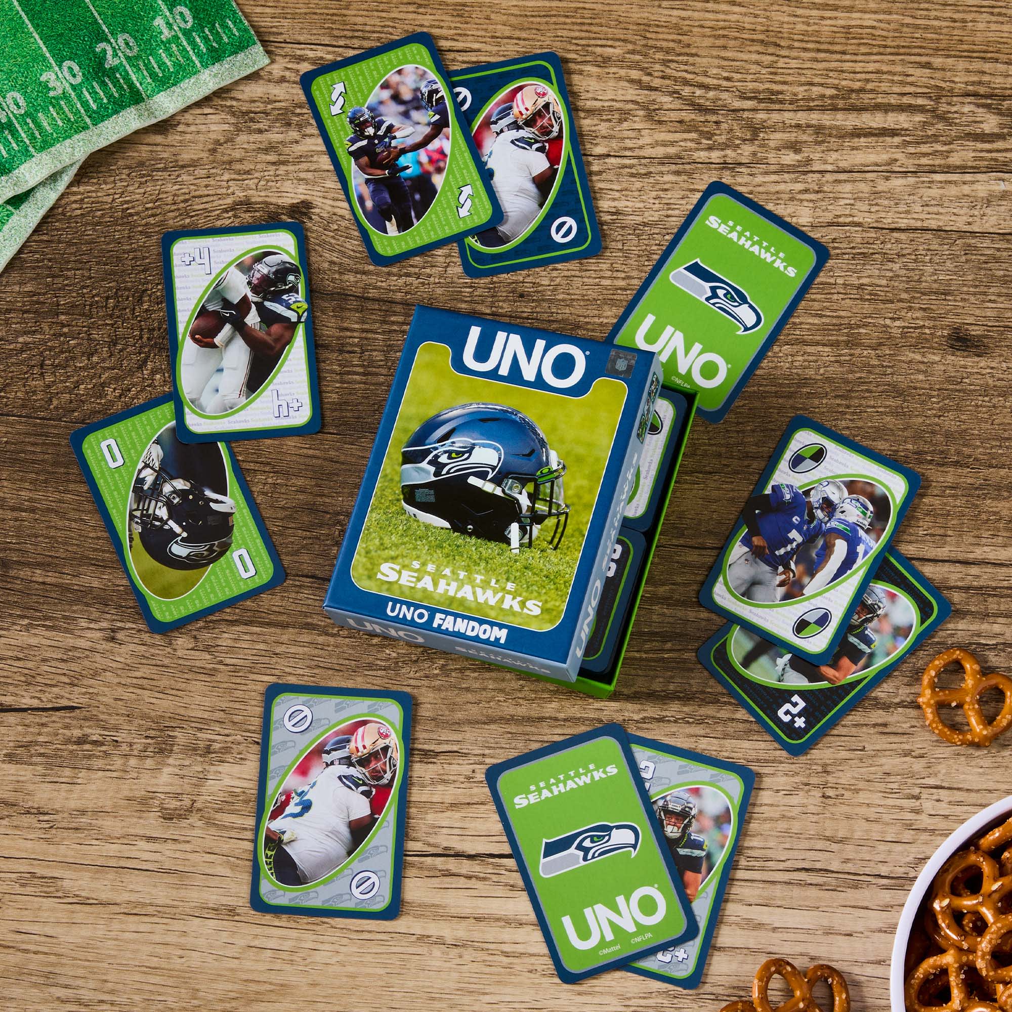 Mattel Creations UNO Fandom NFL Seattle Seahawks Game Deck
