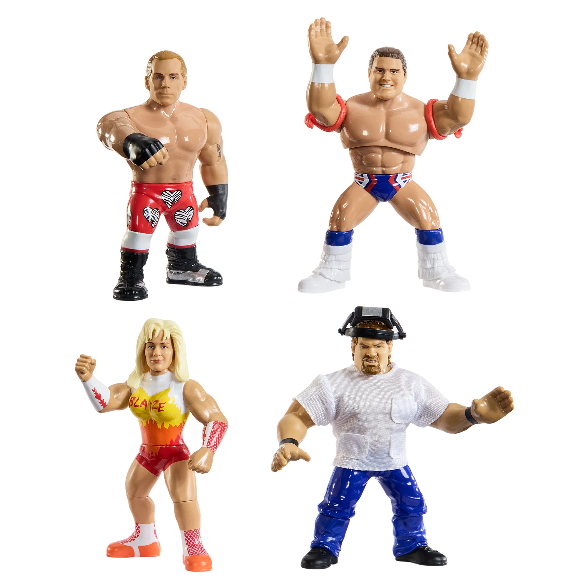Mattel Creations WWE Retro Action Figure 4-Pack Bundle
