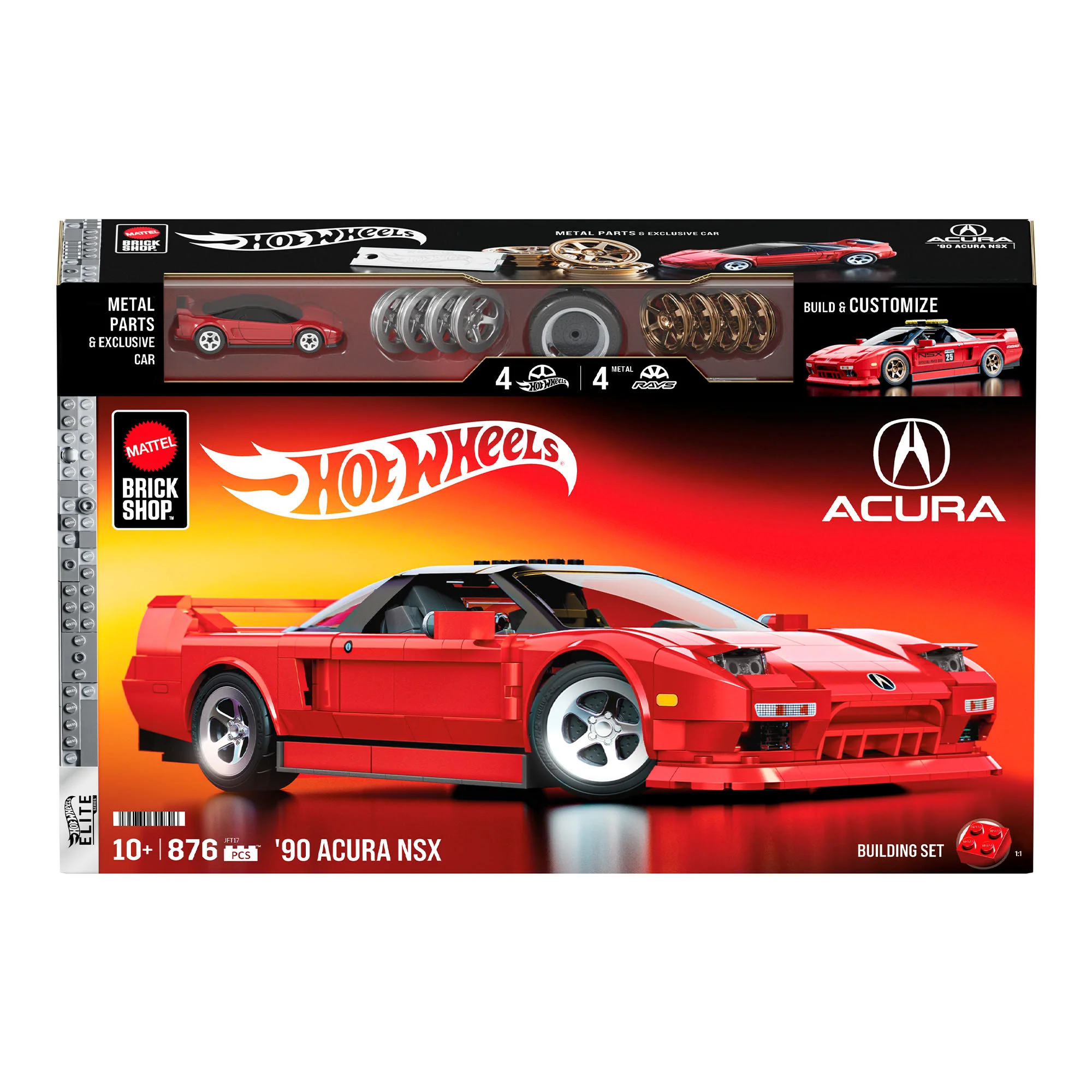 Mattel Creations Mattel Brick Shop Hot Wheels '90 Acura NSX Building Set
