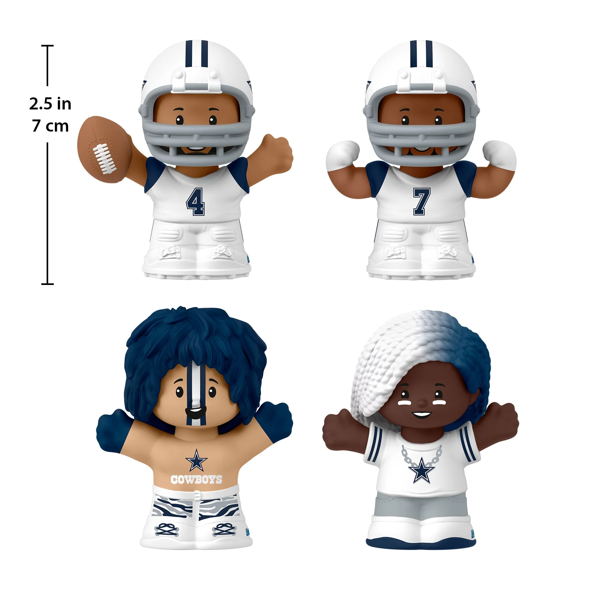 Mattel Creations Little People Collector Dallas Cowboys Alternate Jersey Figure Set