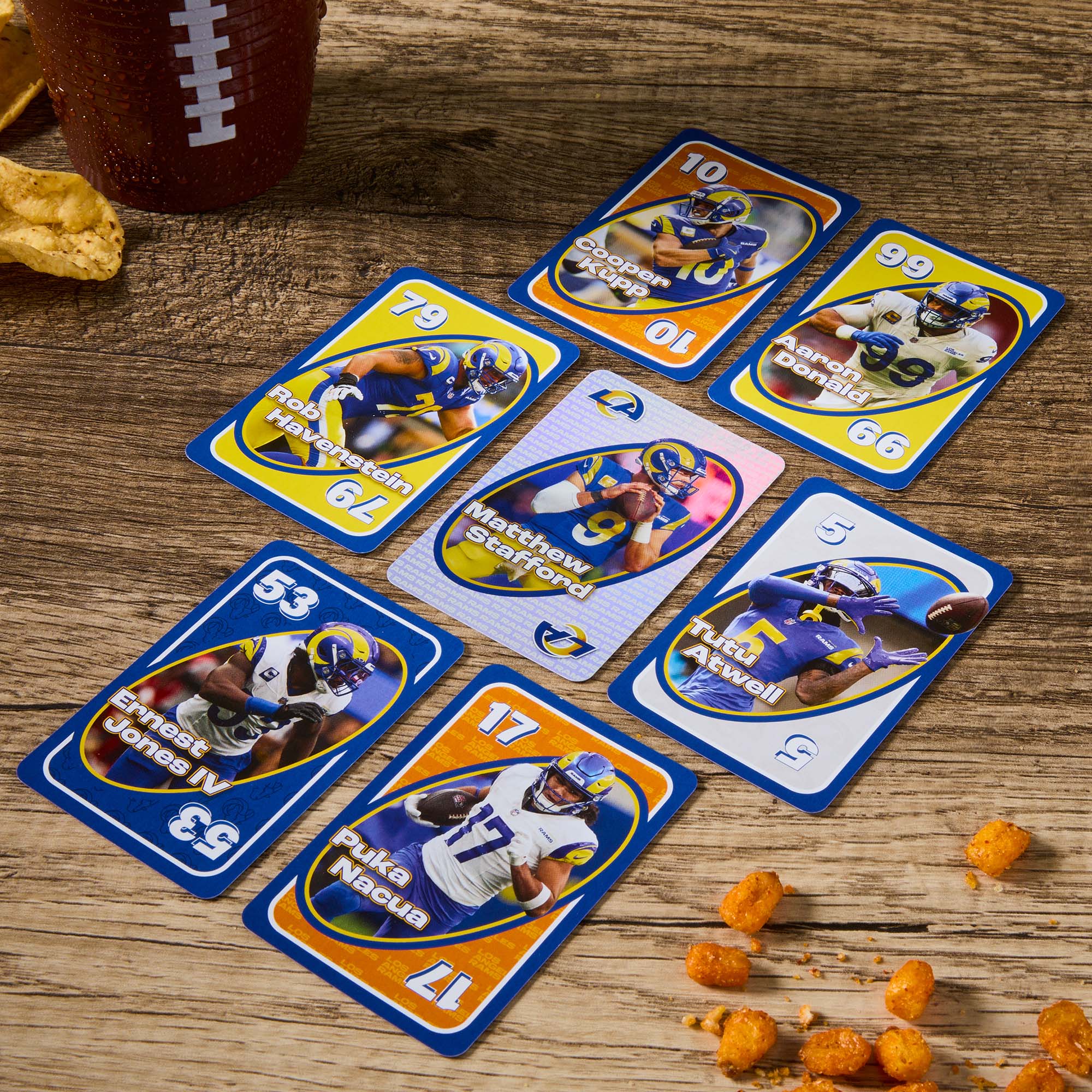 Mattel Creations UNO Fandom NFL Los Angeles Rams Game Deck