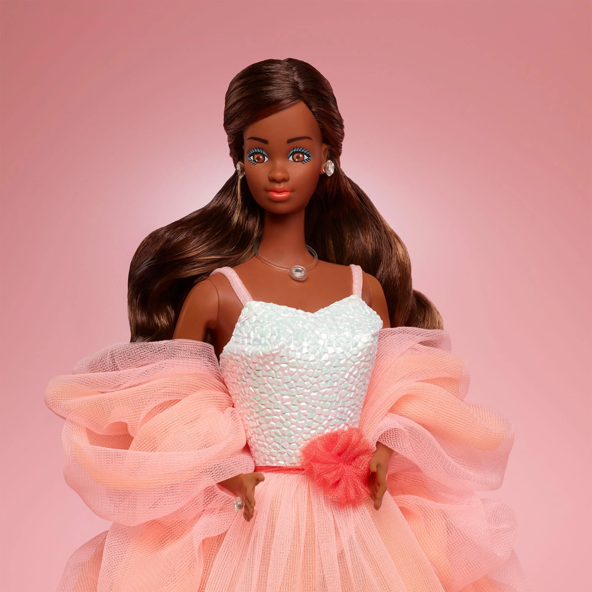 Mattel Creations Peaches 'n Cream Barbie Doll, Brown Hair