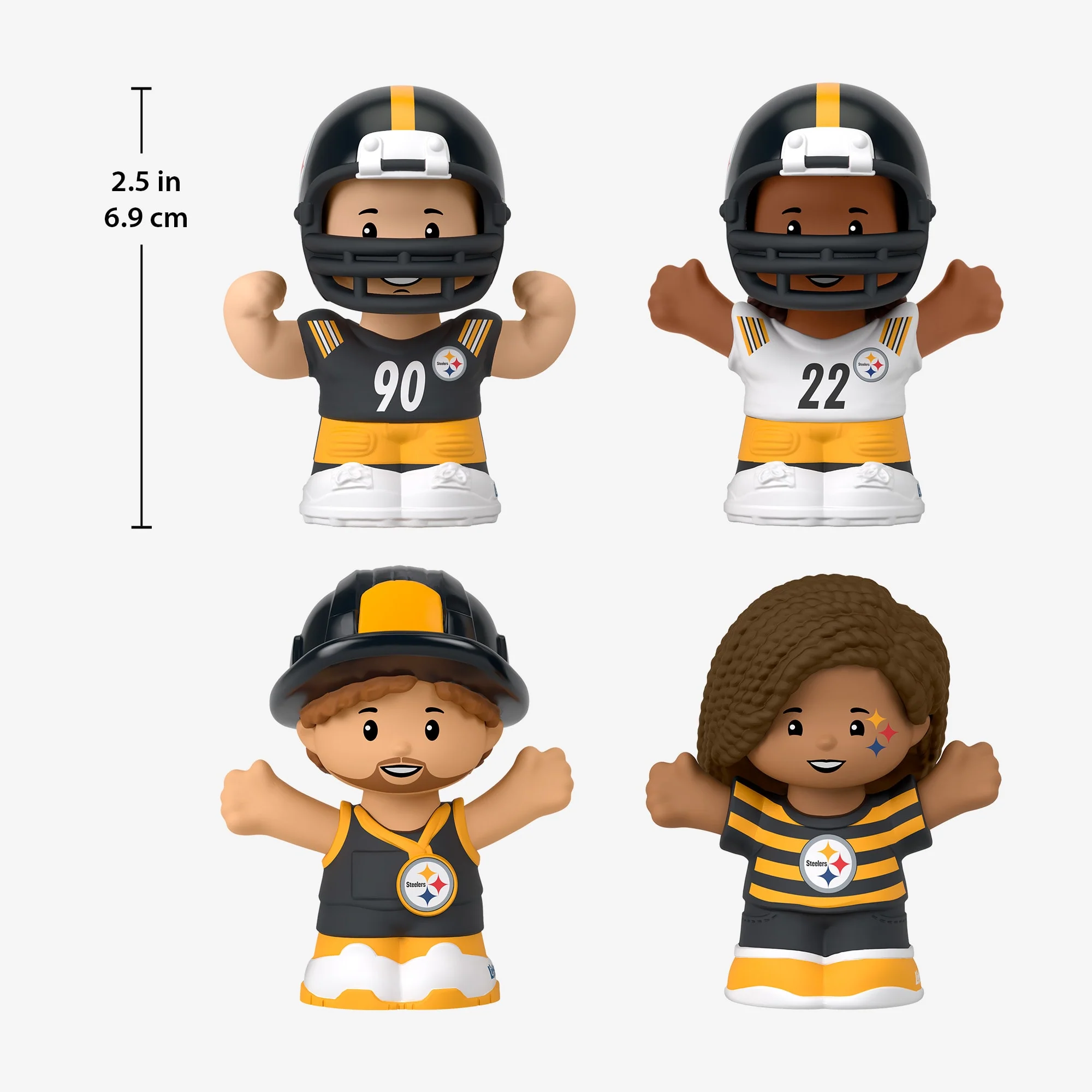Mattel Creations Little People Collector x NFL Pittsburgh Steelers Set