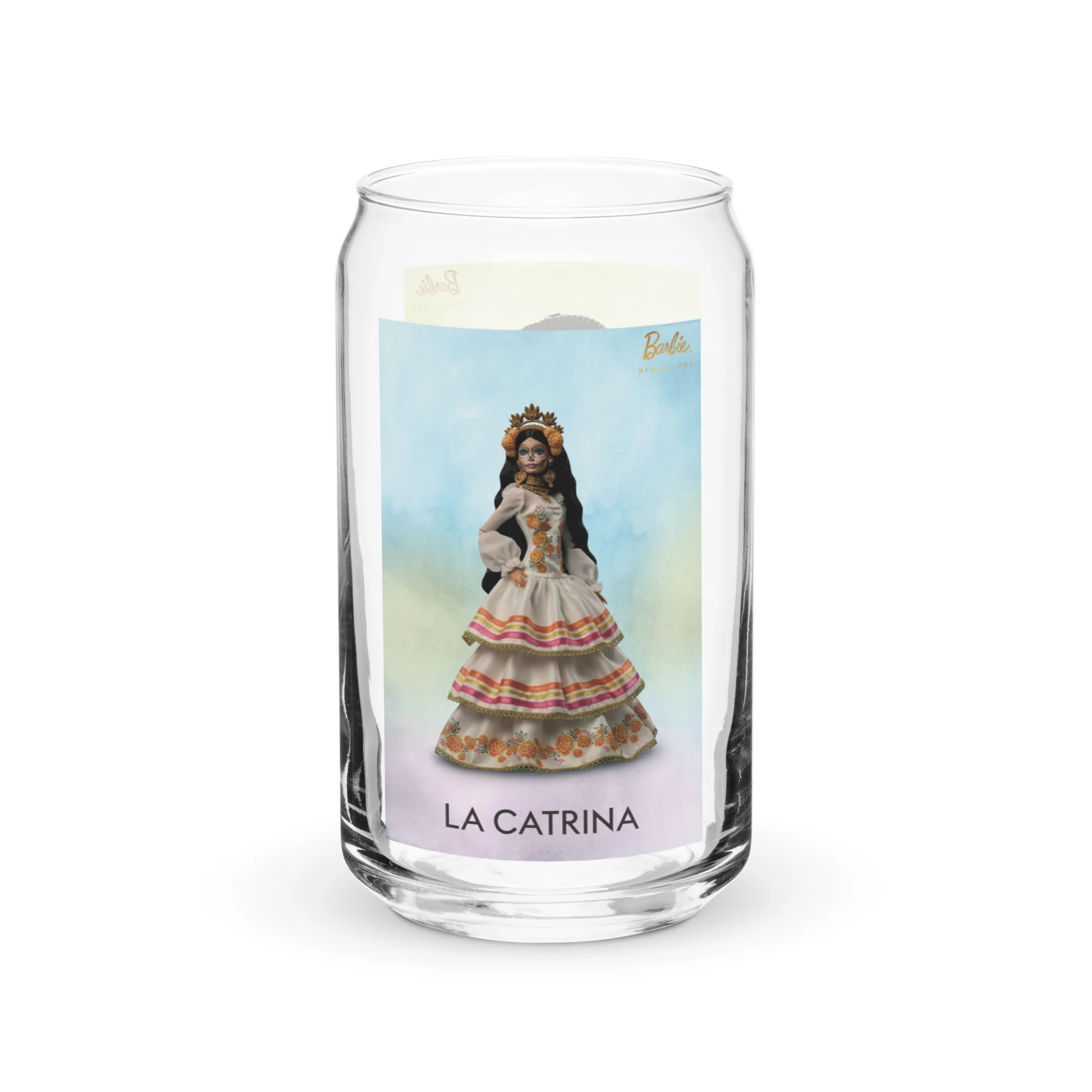 Mattel Creations Barbie Día de Muertos Portraits Clear Glass