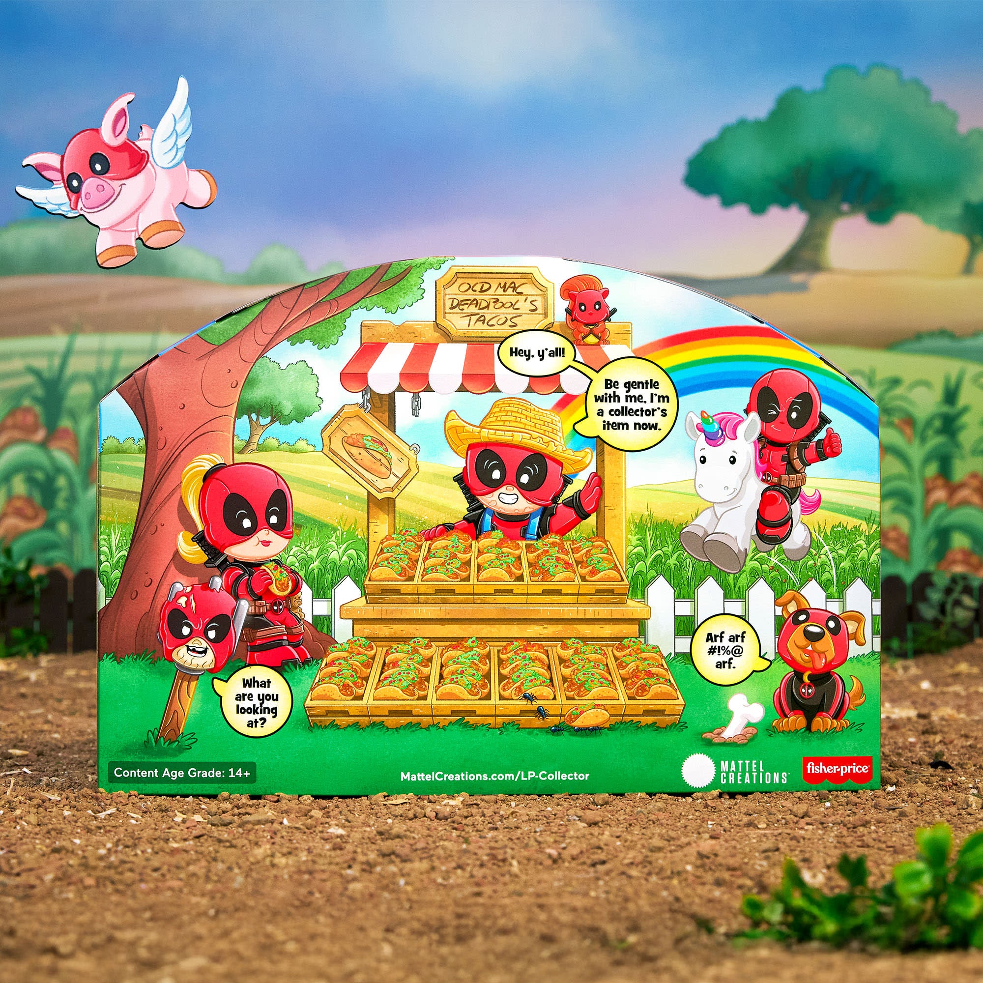 Mattel Creations Little People Collector Deadpool Set