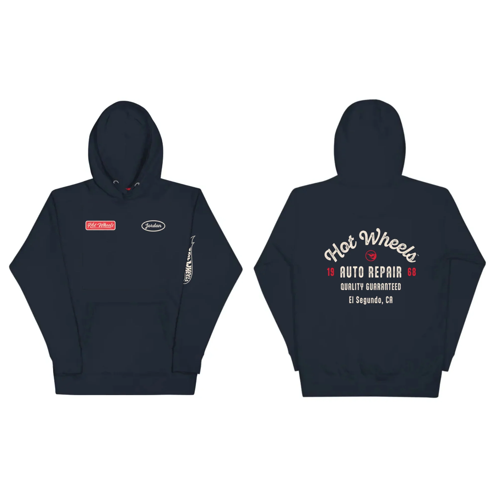 Mattel Creations Hot Wheels Customizable Auto Repair Mechanic Navy Hoodie