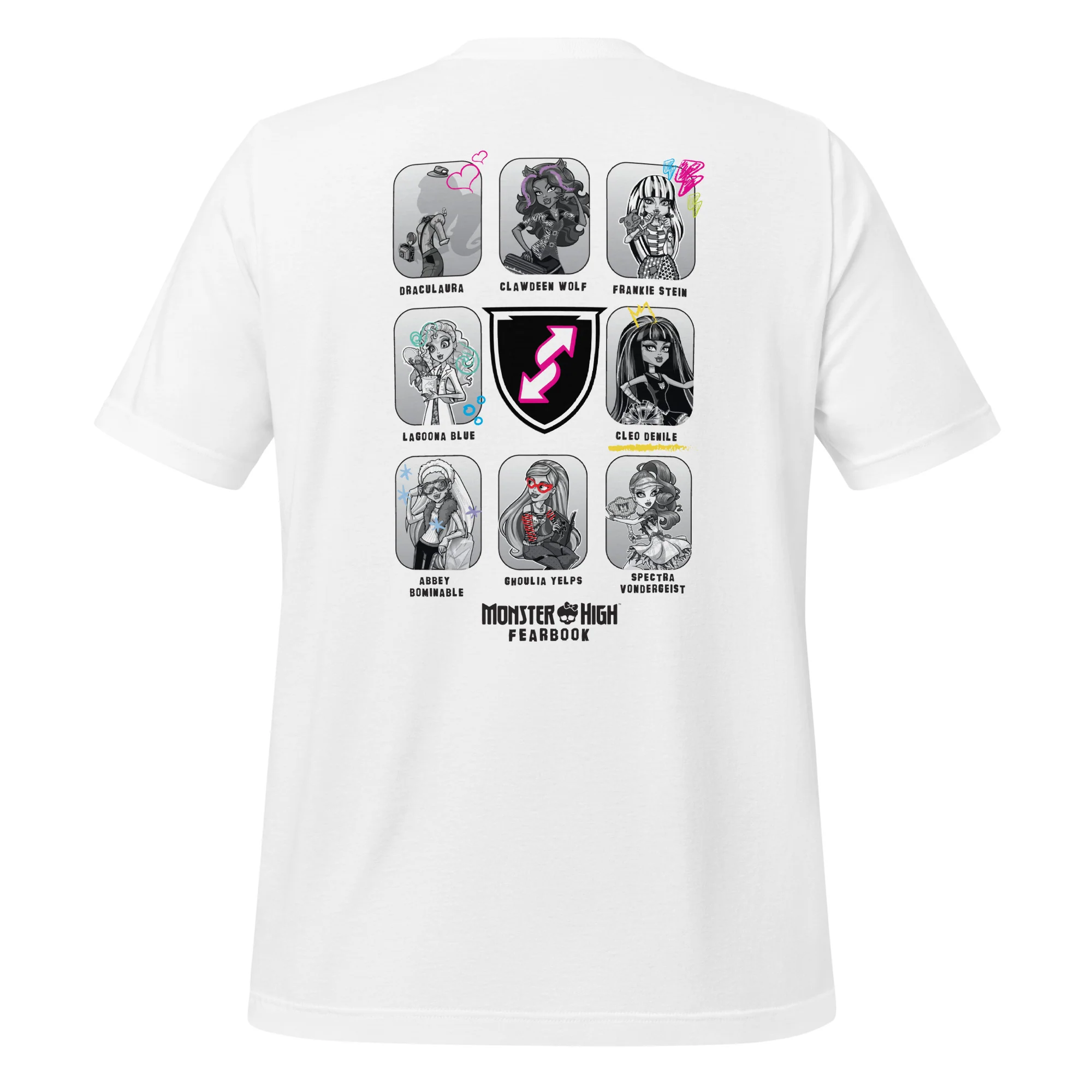 Mattel Creations UNO Monster High Fearbook White T-Shirt