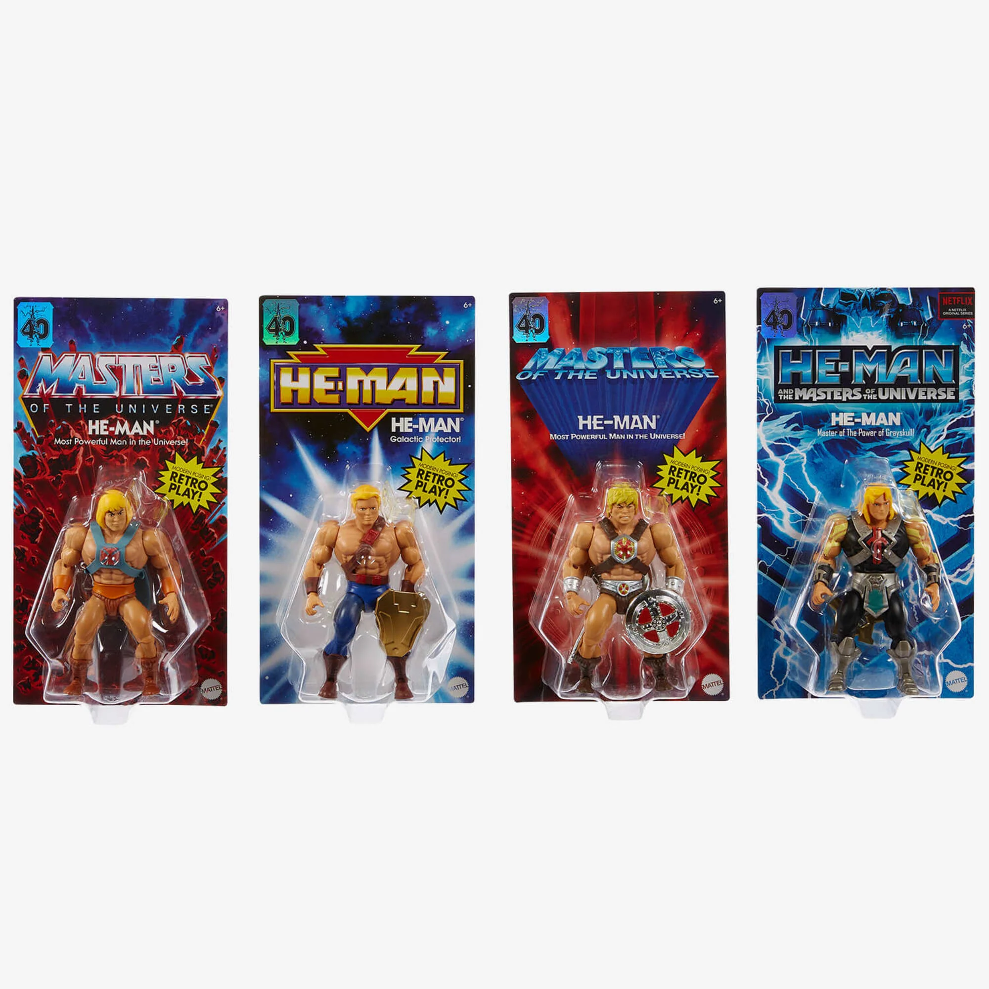 Mattel Creations Masters of the Universe Origins He-Man 40th Anniversary 4-Pack