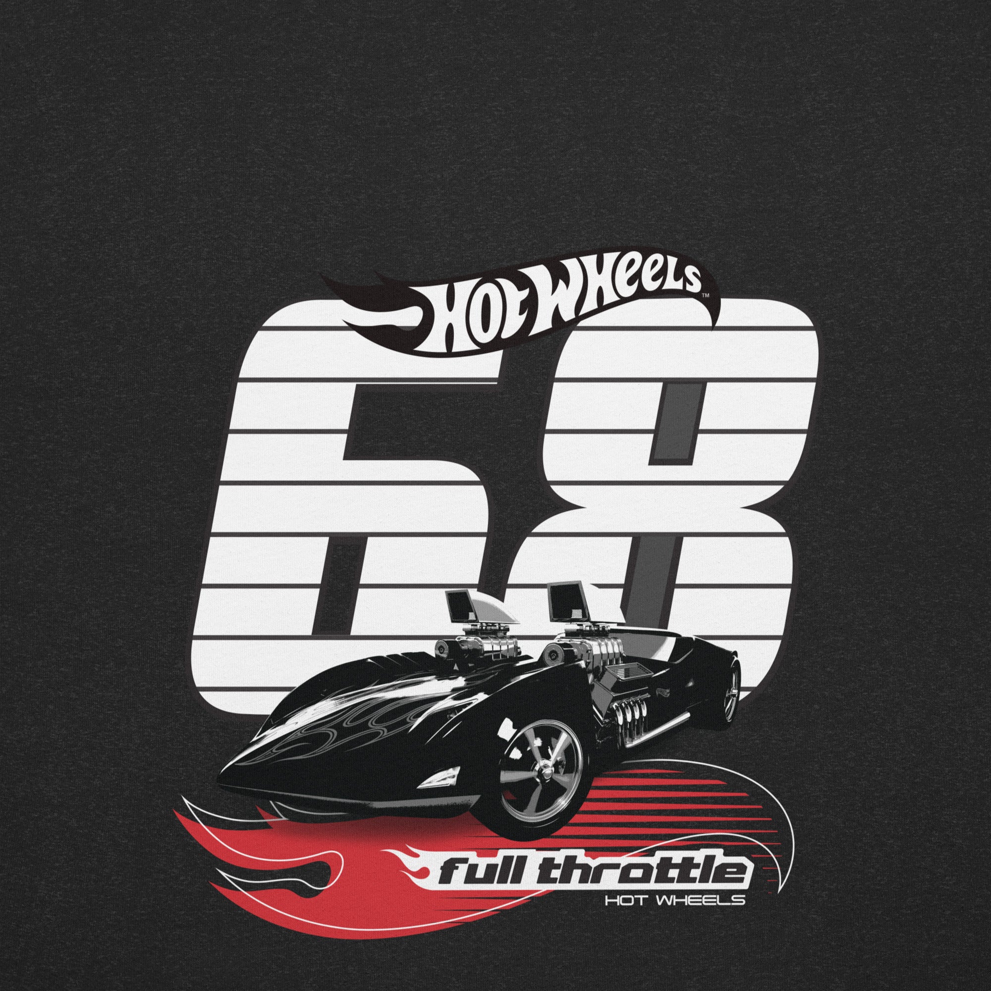 Mattel Creations Hot Wheels Racing Vintage Black T-Shirt