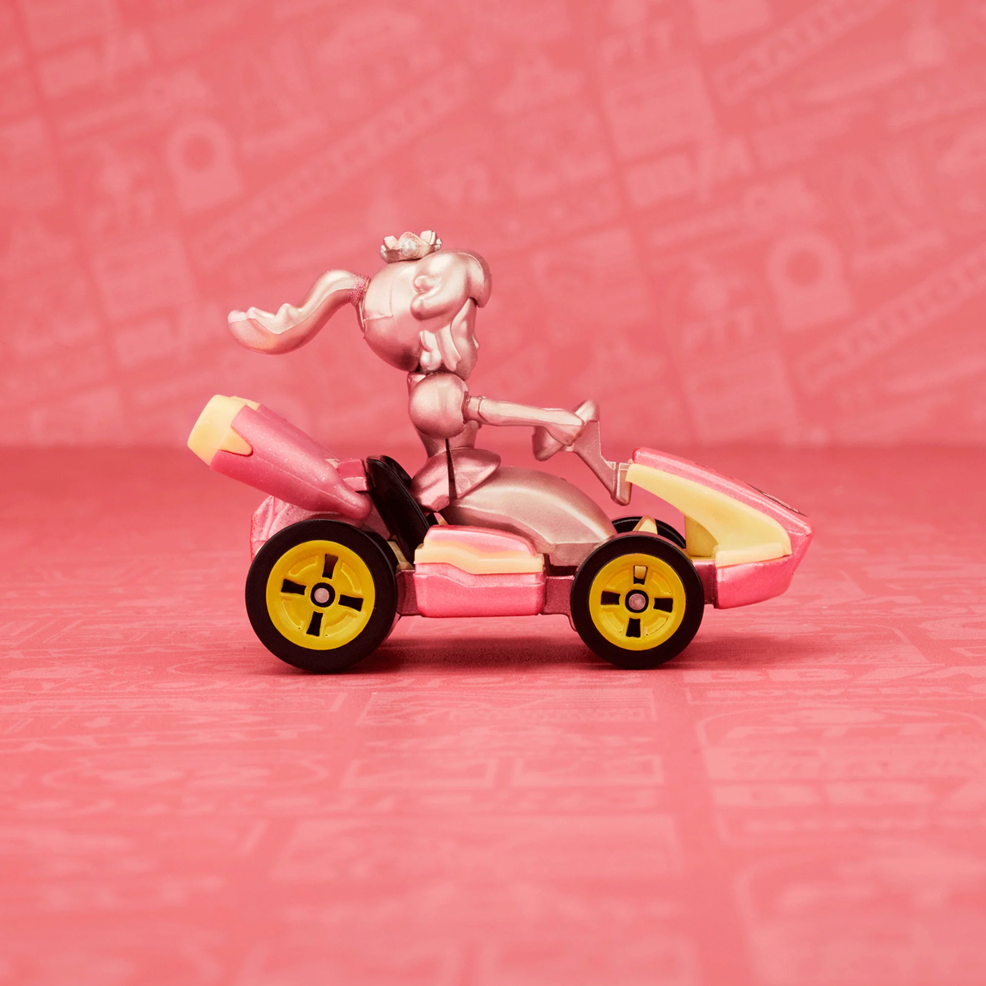 Mattel Creations Hot Wheels Mario Kart Pink Gold Peach Collectible Vehicle