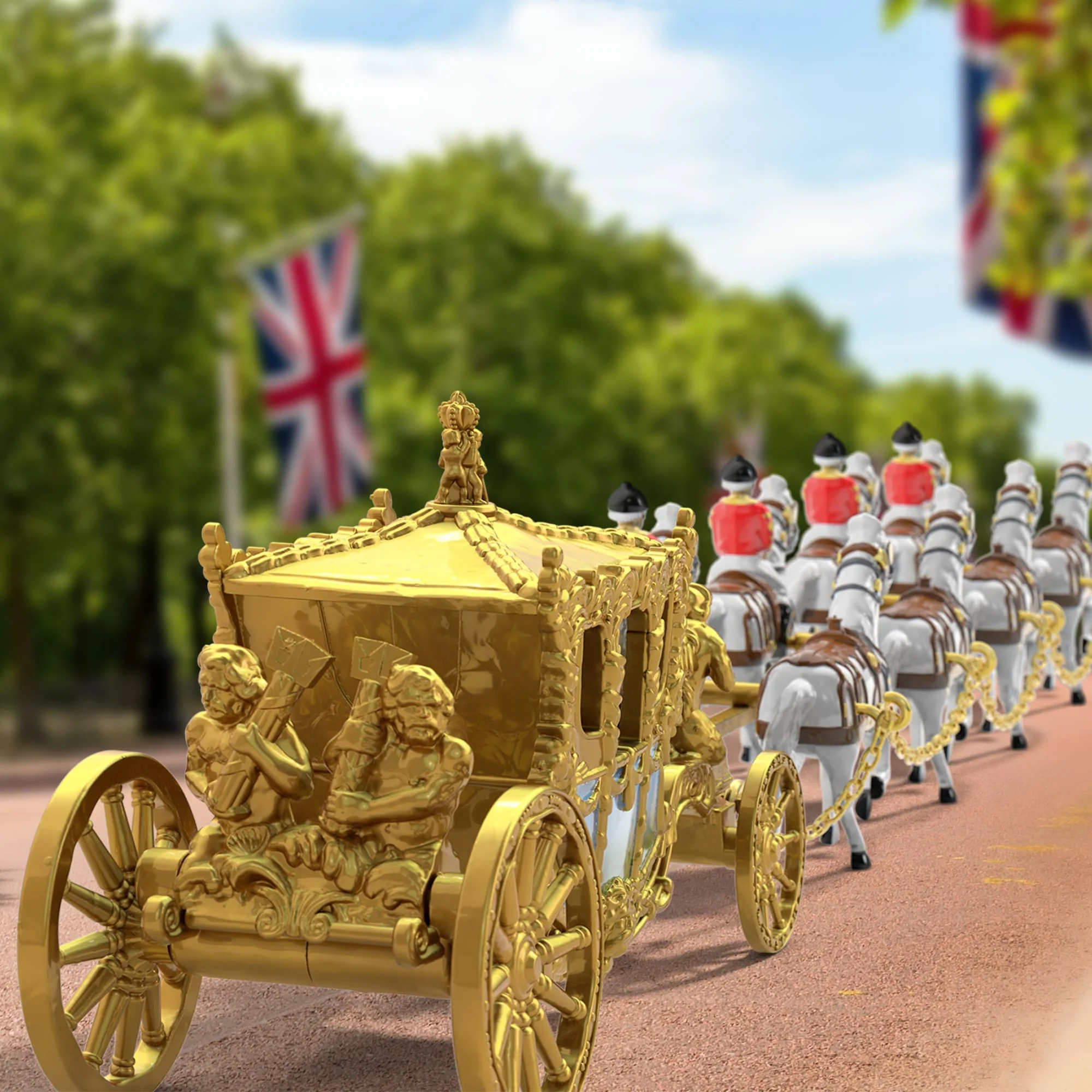 Mattel Creations Matchbox Collectors Coronation Gold State Coach