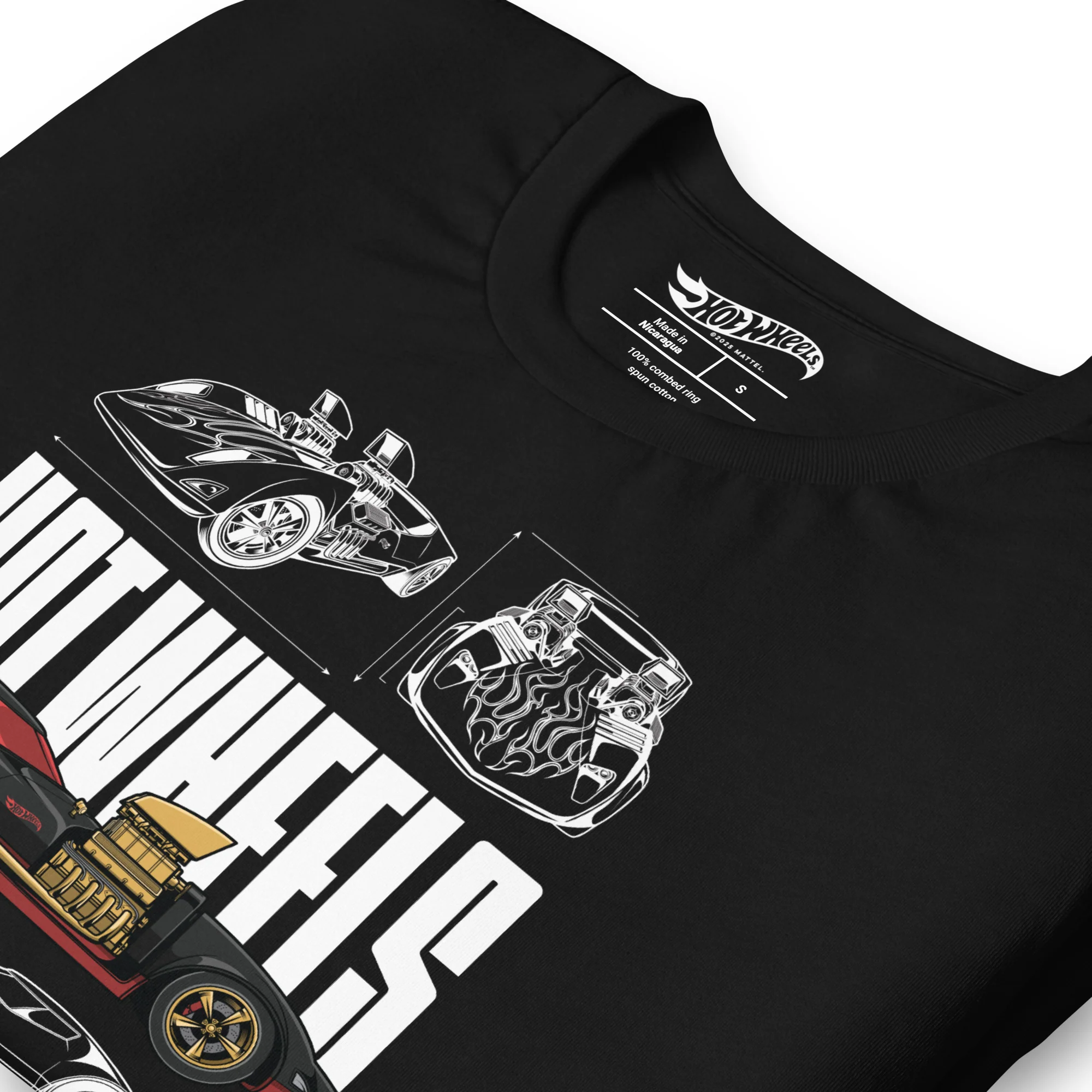 Mattel Creations Hot Wheels Nothing Less than Legendary Black T-Shirt