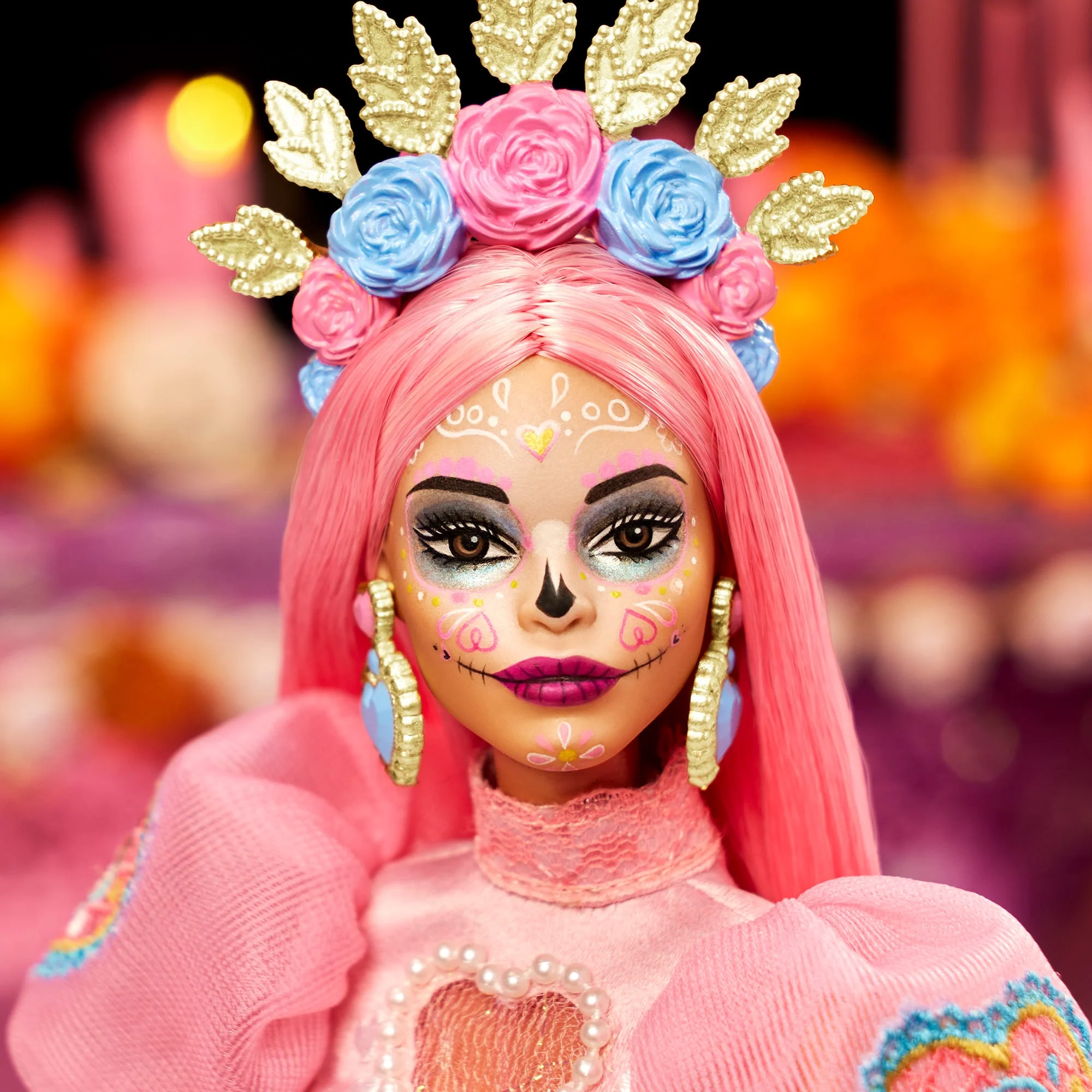 Mattel Creations 2023 Día De Muertos Barbie x Pink Magnolia Doll