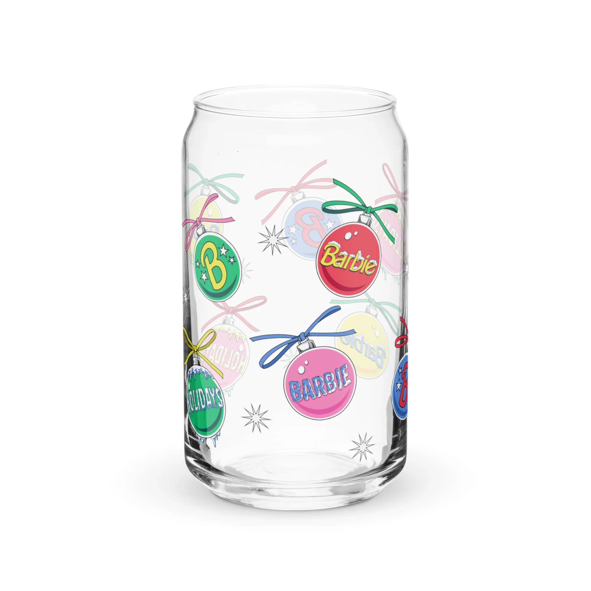 Mattel Creations Barbie Holiday Ornaments Clear Glass