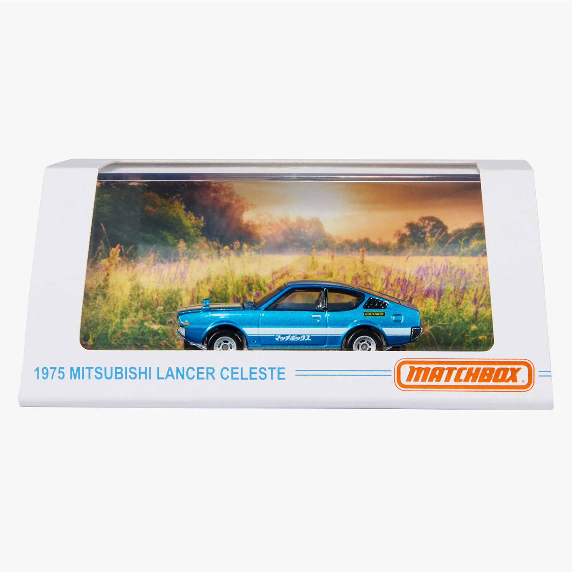 Mattel Creations Matchbox 1975 Mitsubishi Lancer Celeste