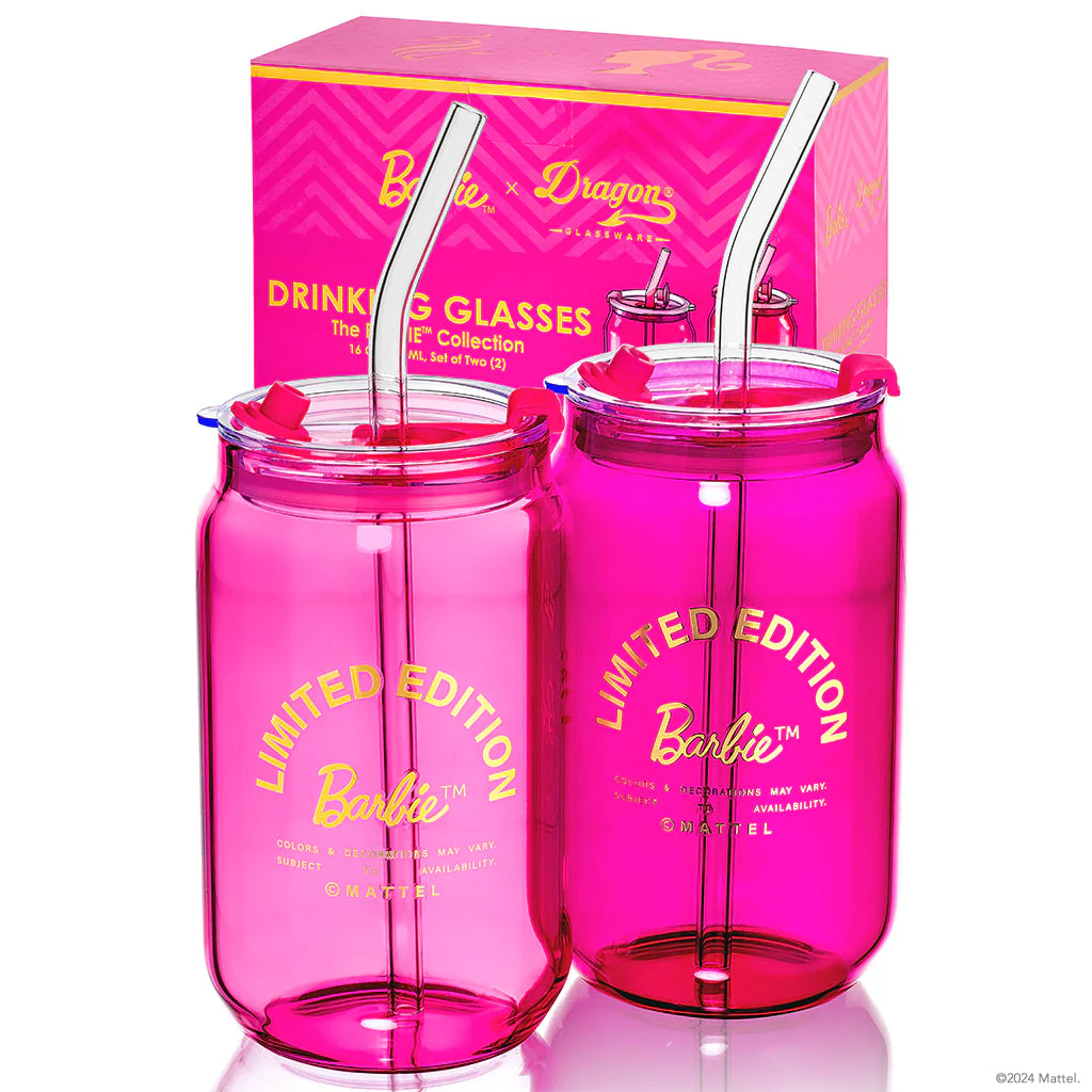 Mattel Creations Barbie™ x Dragon Glassware® Limited Edition Drinking Glasses