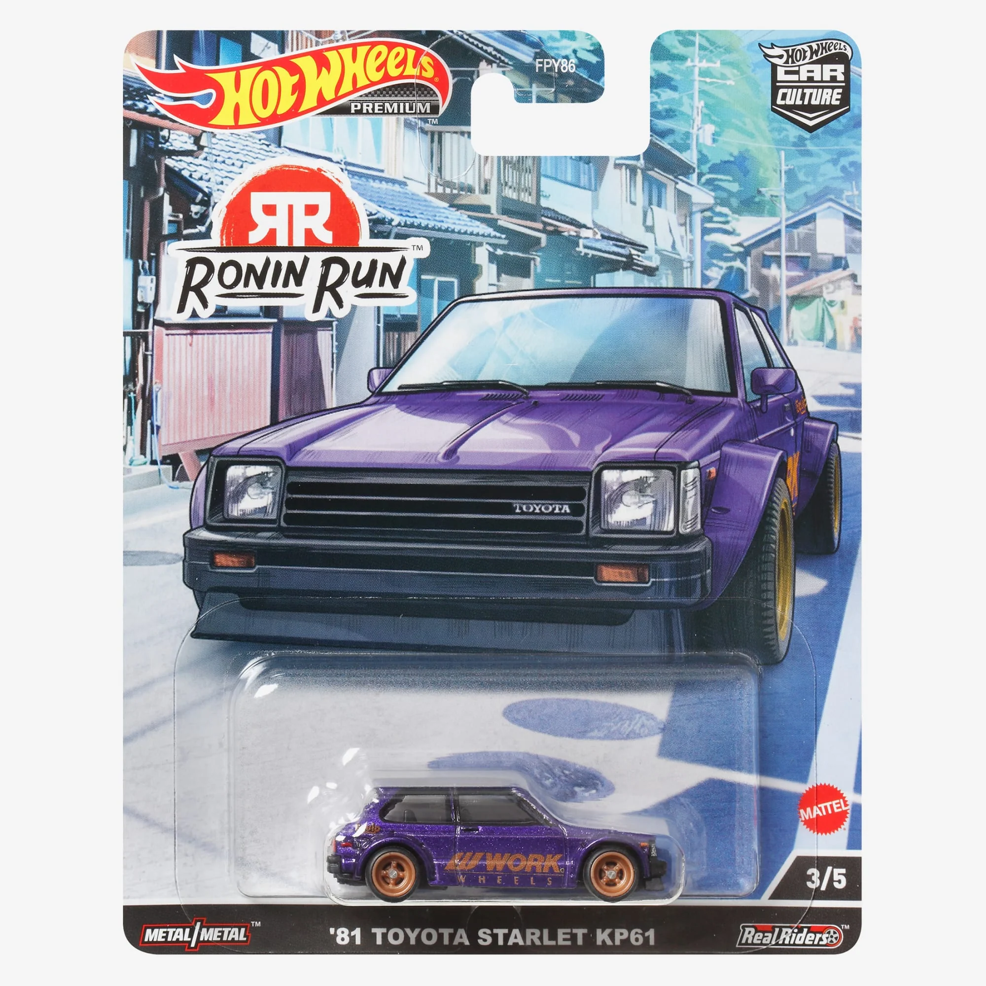 Mattel Creations Hot Wheels Car Culture Circuit Legend Toyota Starlet 1981