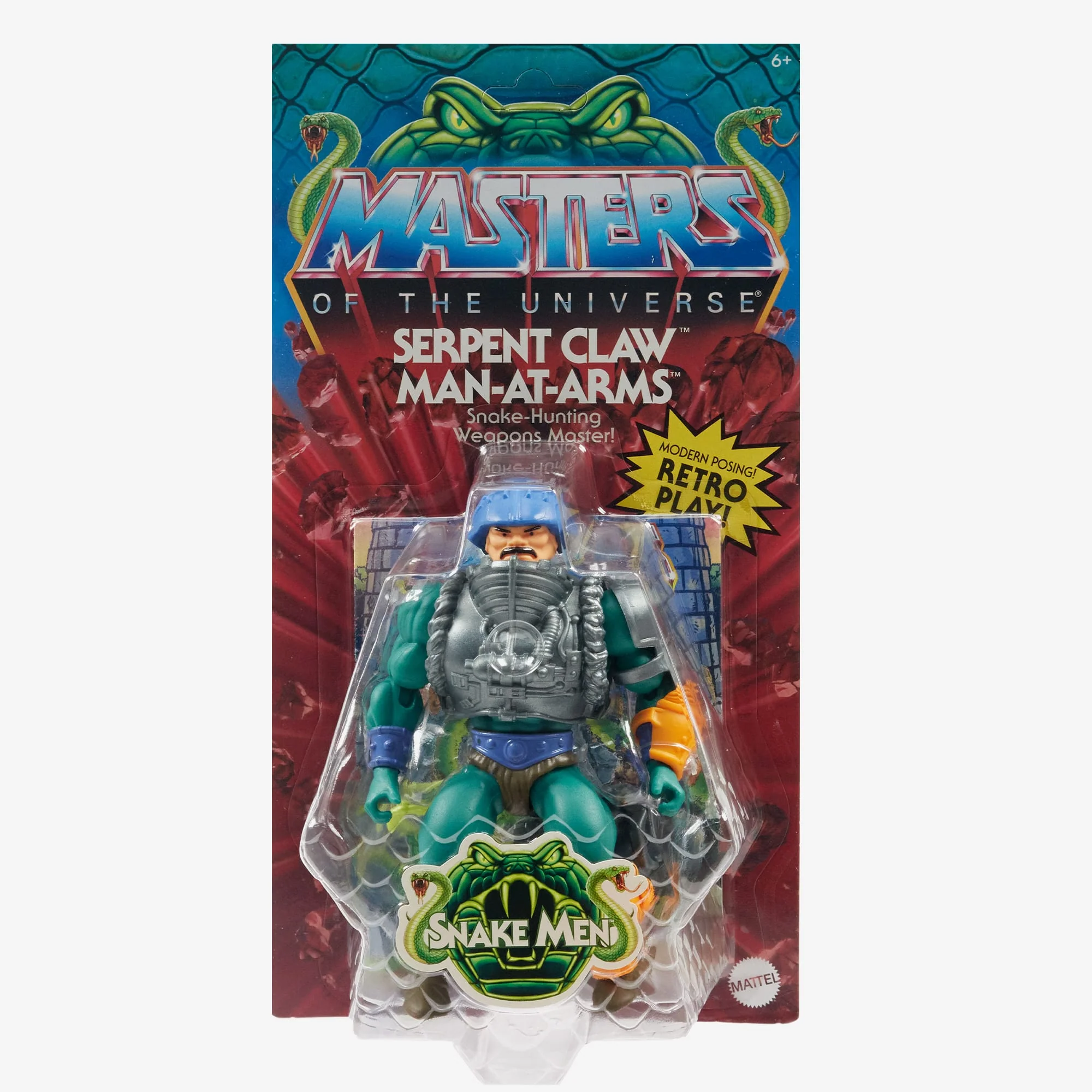 Mattel Creations Masters of the Universe Origins Rise of Snake Men Serpent Claw Man-At-Arms Figure
