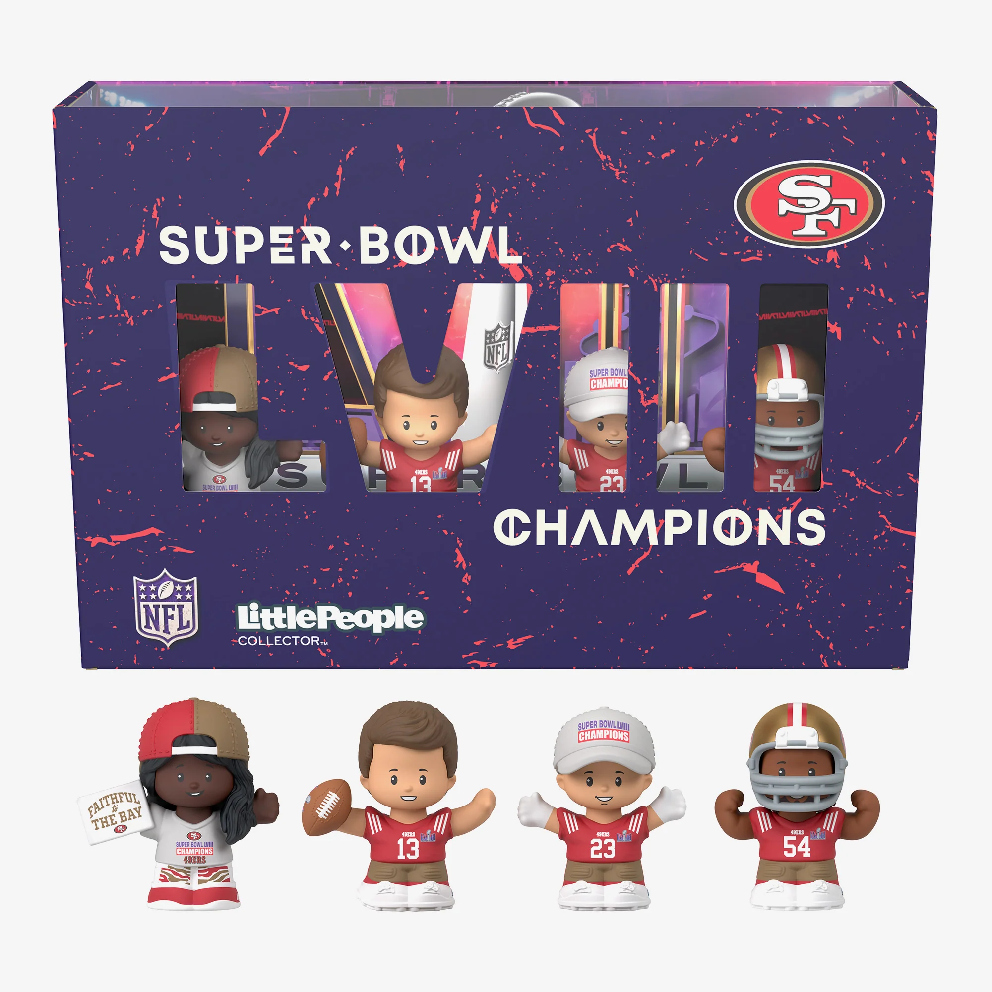 Mattel Creations Little People Collector Super Bowl LVIII Champions Set San Francisco 49ers