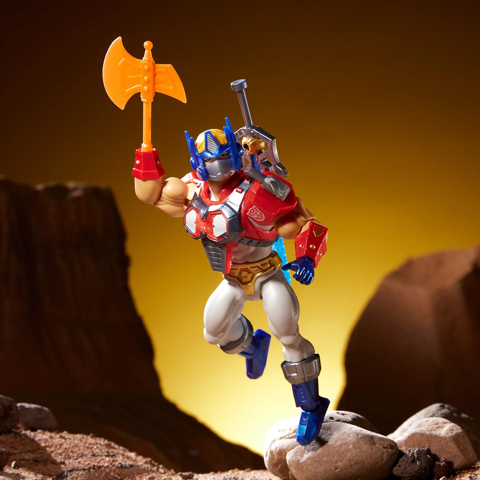 Mattel Creations Masters of the Universe x Transformers Optimus Prime Armor He-Man Action Figure