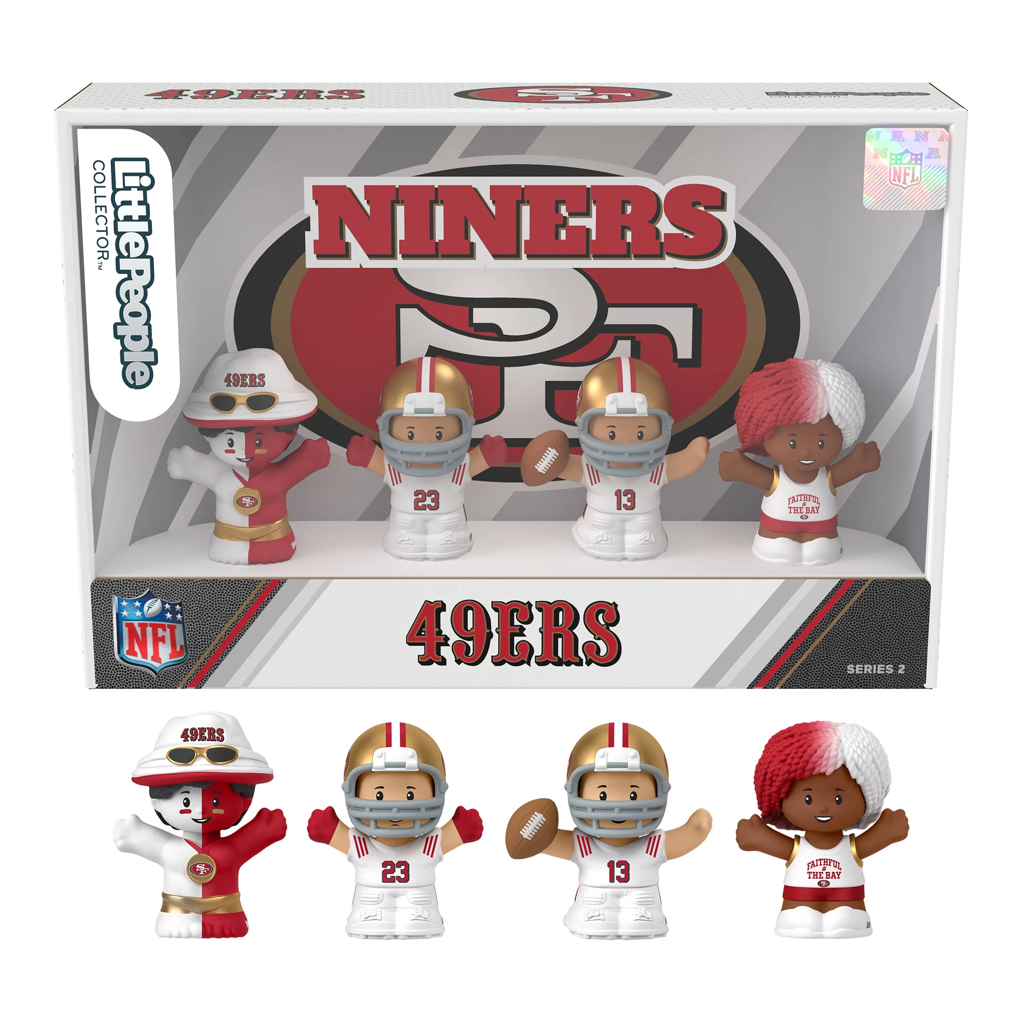 Mattel Creations Little People Collector San Francisco 49ers Alternate Jersey Figure Set