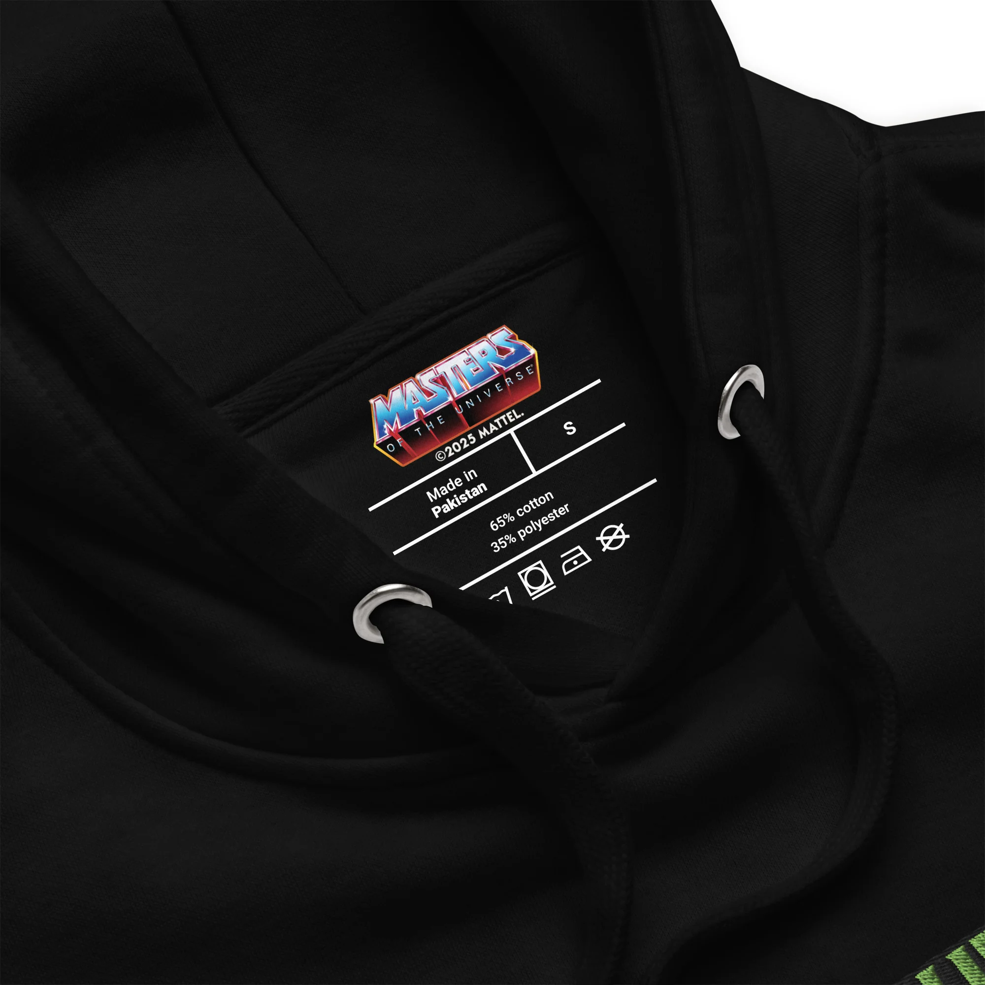 Mattel Creations Masters of the Universe Club Grayskull Black Embroidered Hoodie