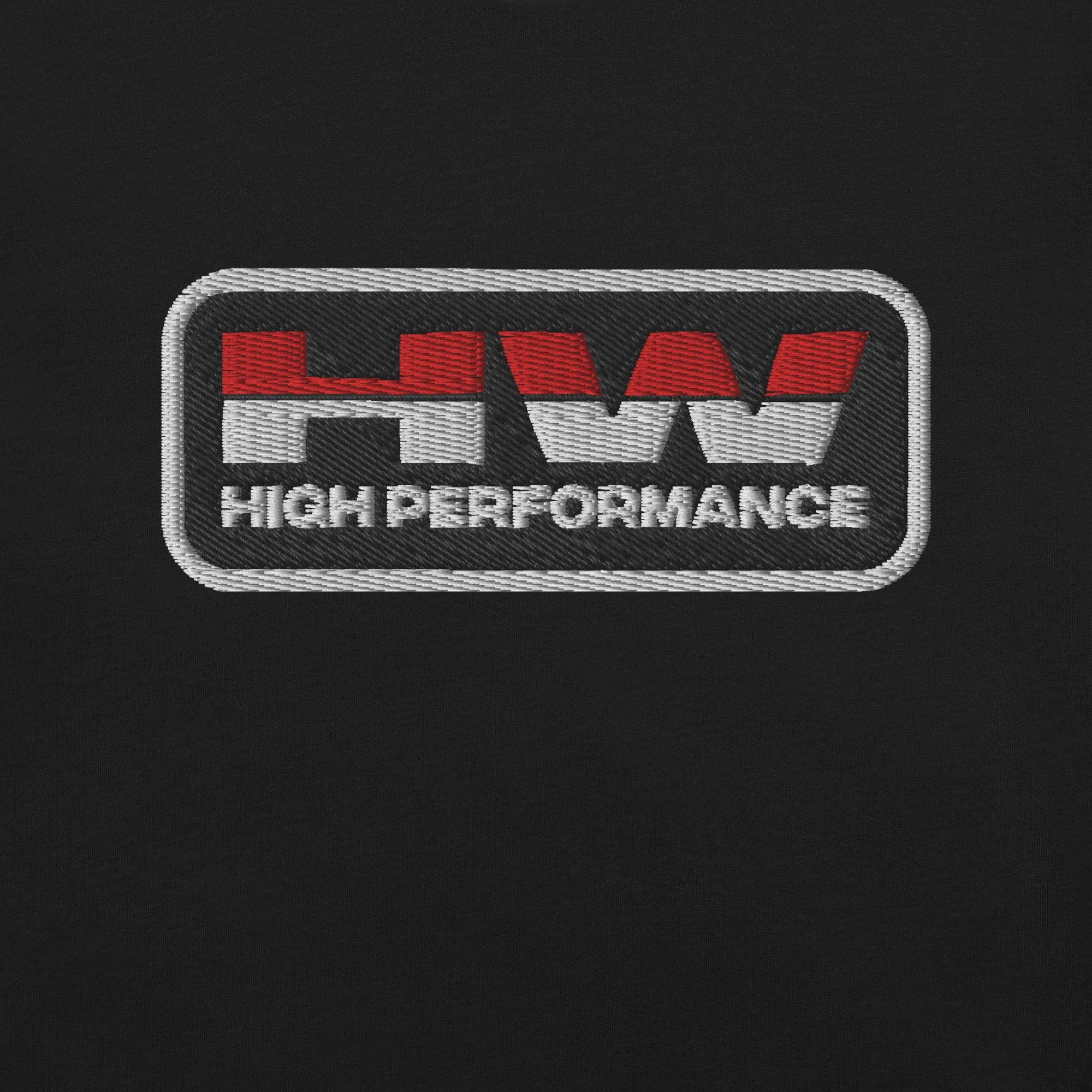 Mattel Creations Hot Wheels High Performance Racing Embroidered Black T-Shirt