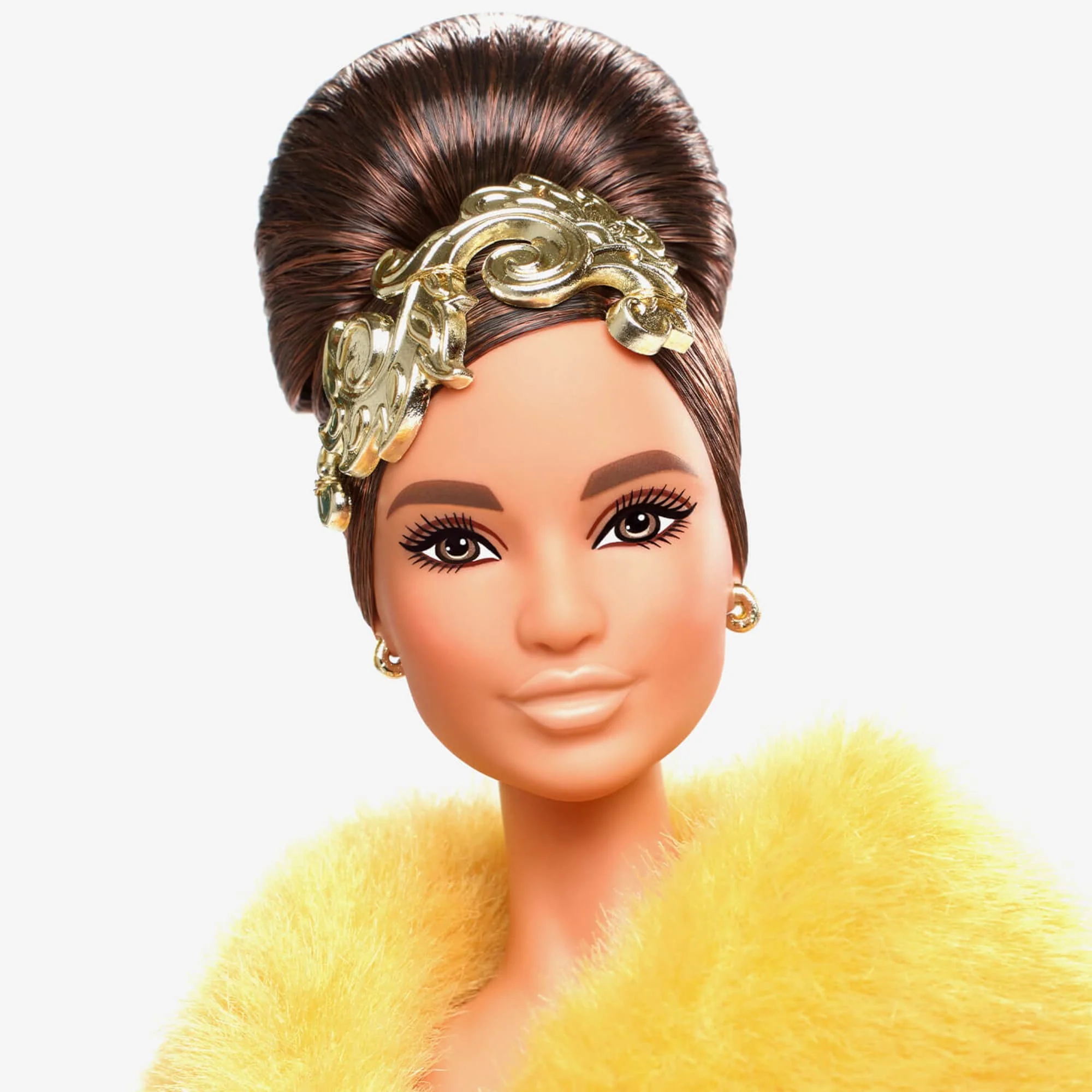 Mattel Creations Guo Pei Barbie Doll Wearing Golden-Yellow Gown