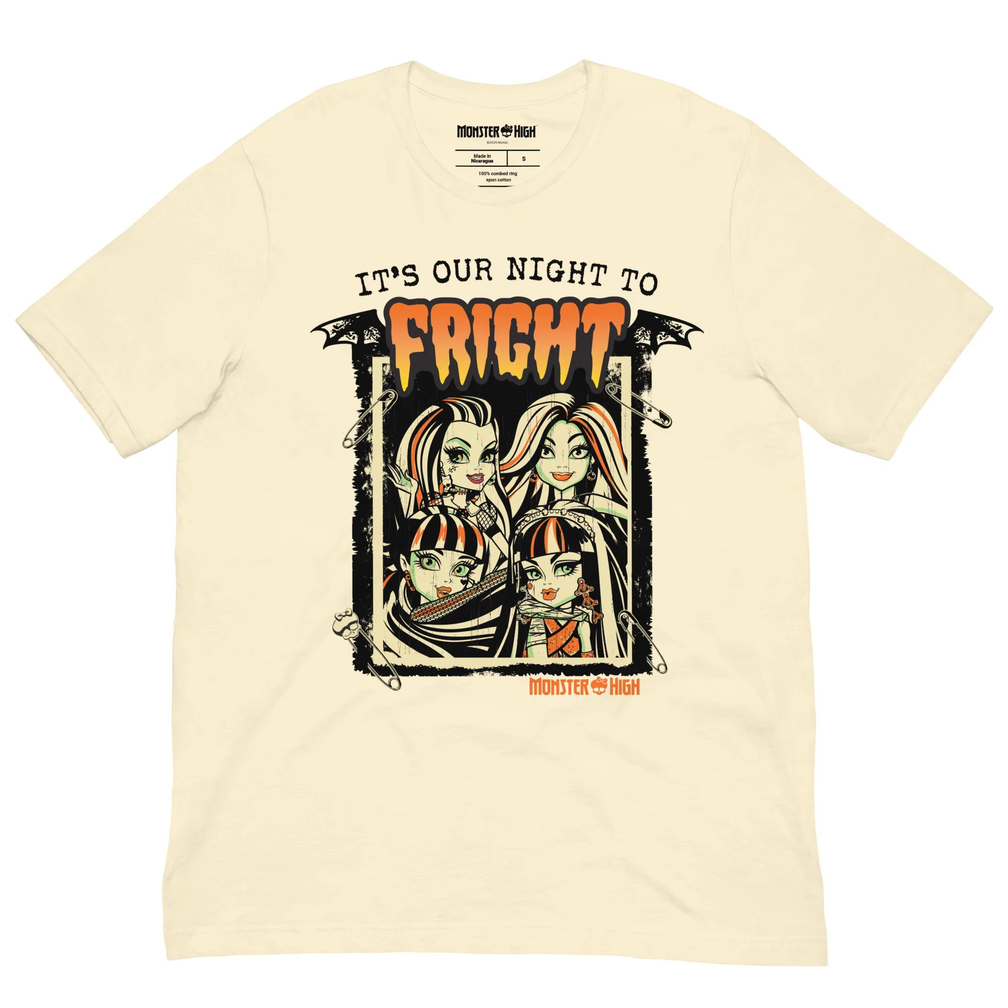 Mattel Creations Monster High Fright Night Cream T-Shirt