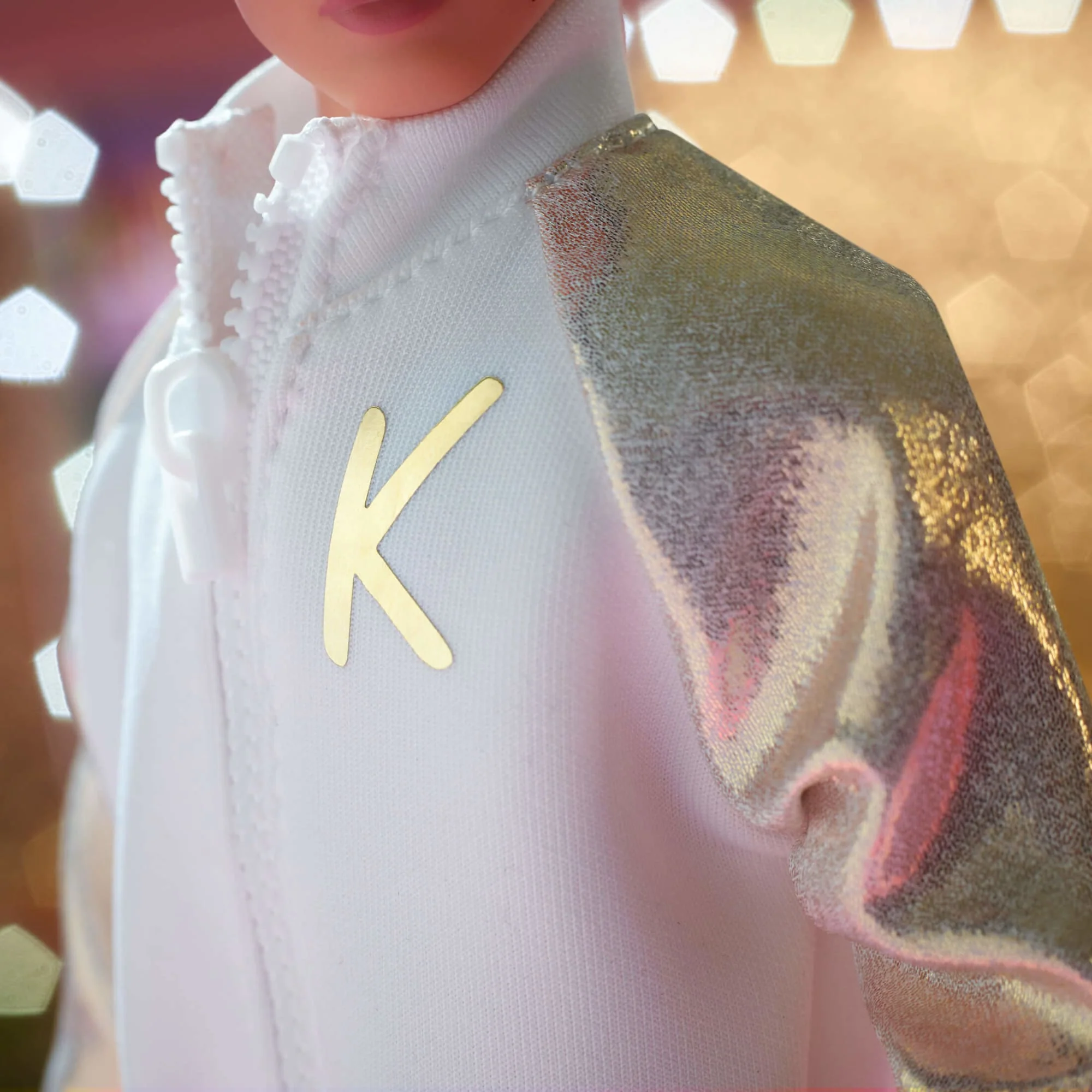 Mattel Creations Ken Doll In White and Gold Tracksuit – Barbie The Movie