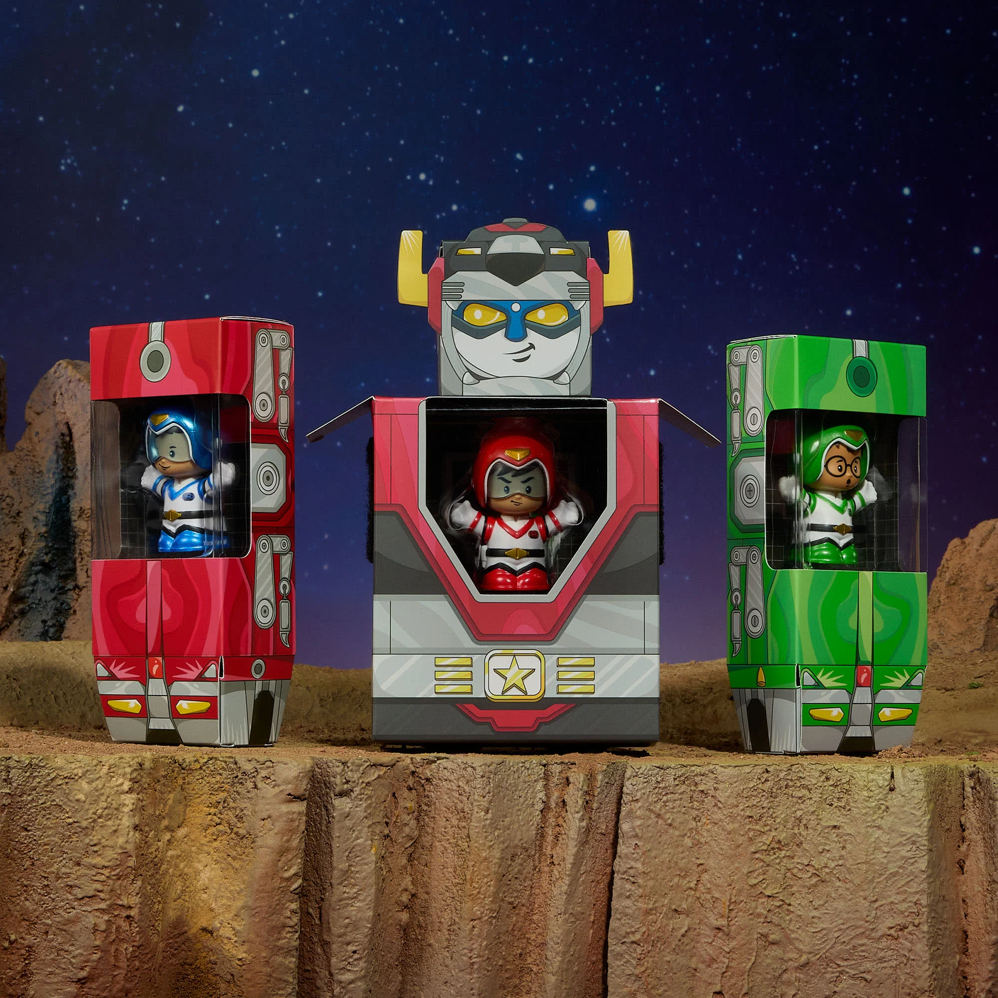 Mattel Creations Little People Collector Voltron 40th Anniversary Gold Label Set