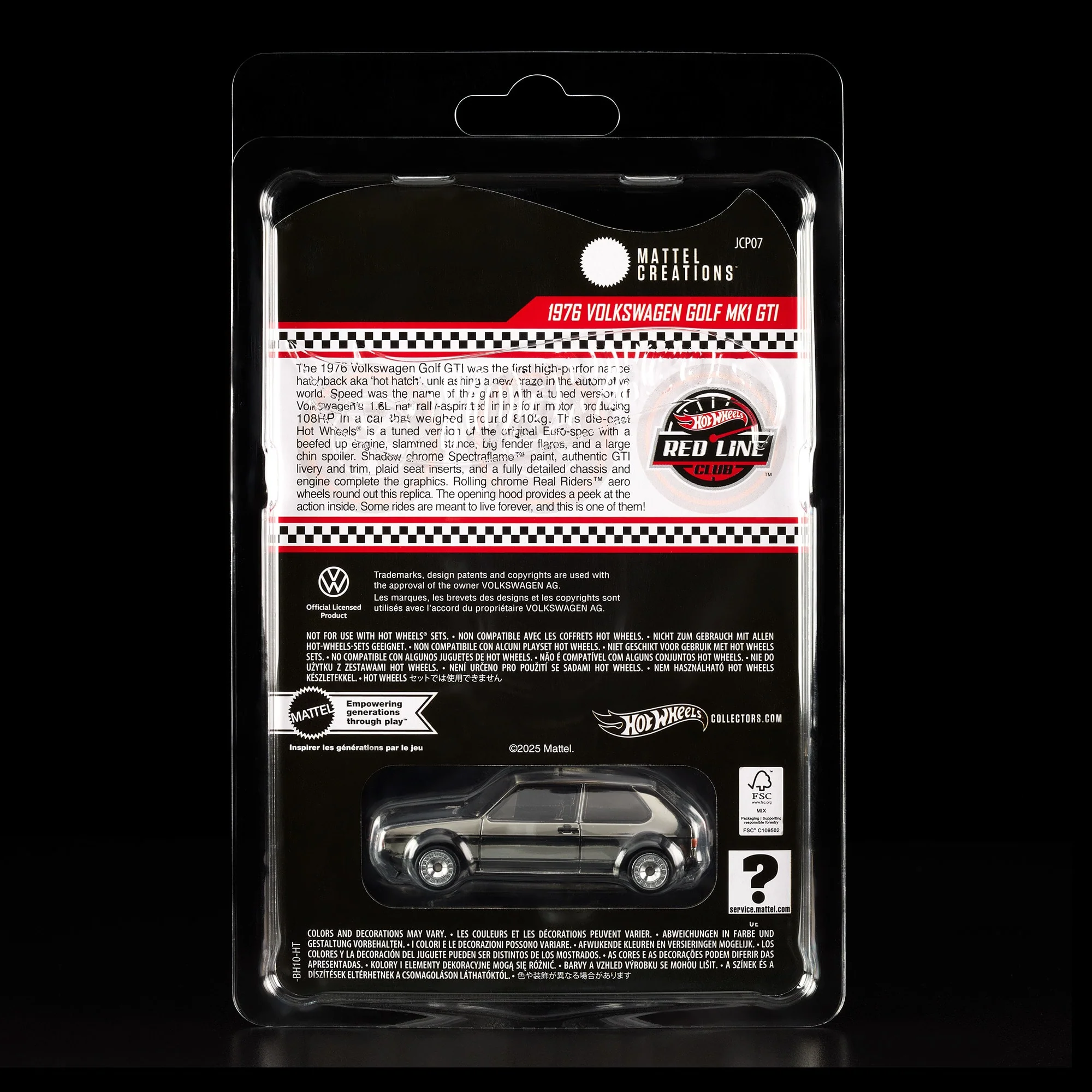 Mattel Creations RLC Exclusive 1976 Volkswagen Golf Mk1 GTI