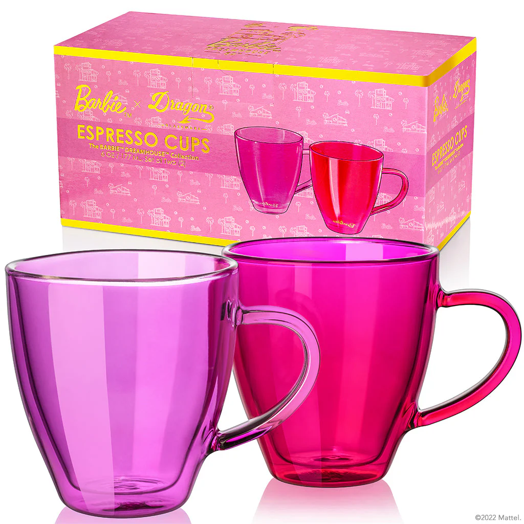 Mattel Creations Barbie™ X Dragon Glassware® Dreamhouse™ Espresso Cups