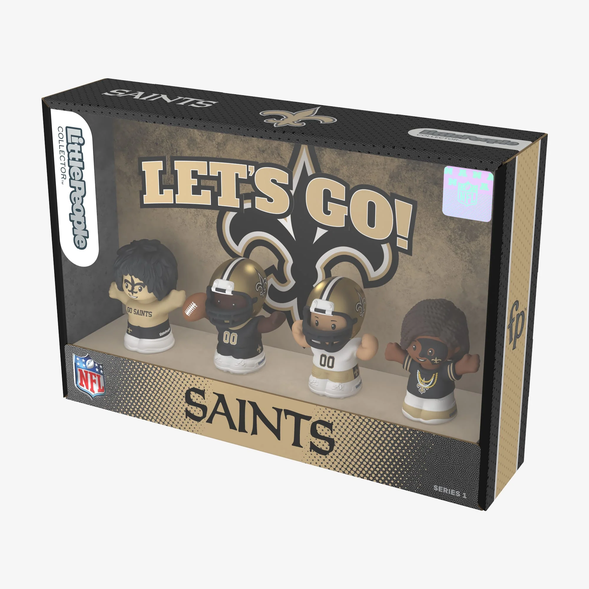 Mattel Creations Little People Collector x NFL New Orleans Saints Set