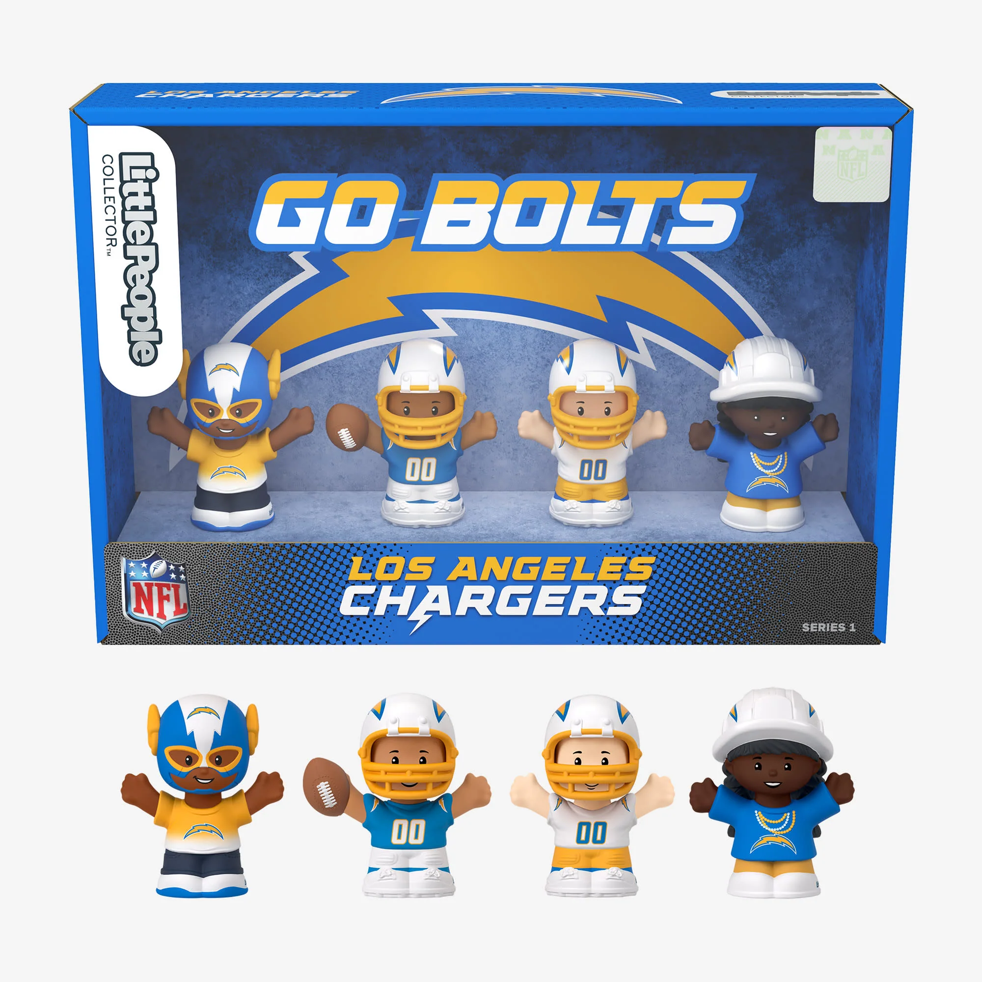 Mattel Creations Little People Collector x NFL Los Angeles Chargers Set